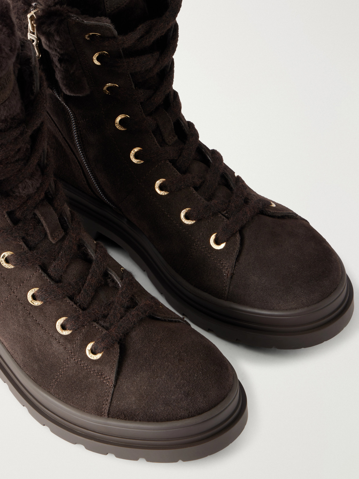 St. Moritz Shearling-Trimmed Ankle Boots
