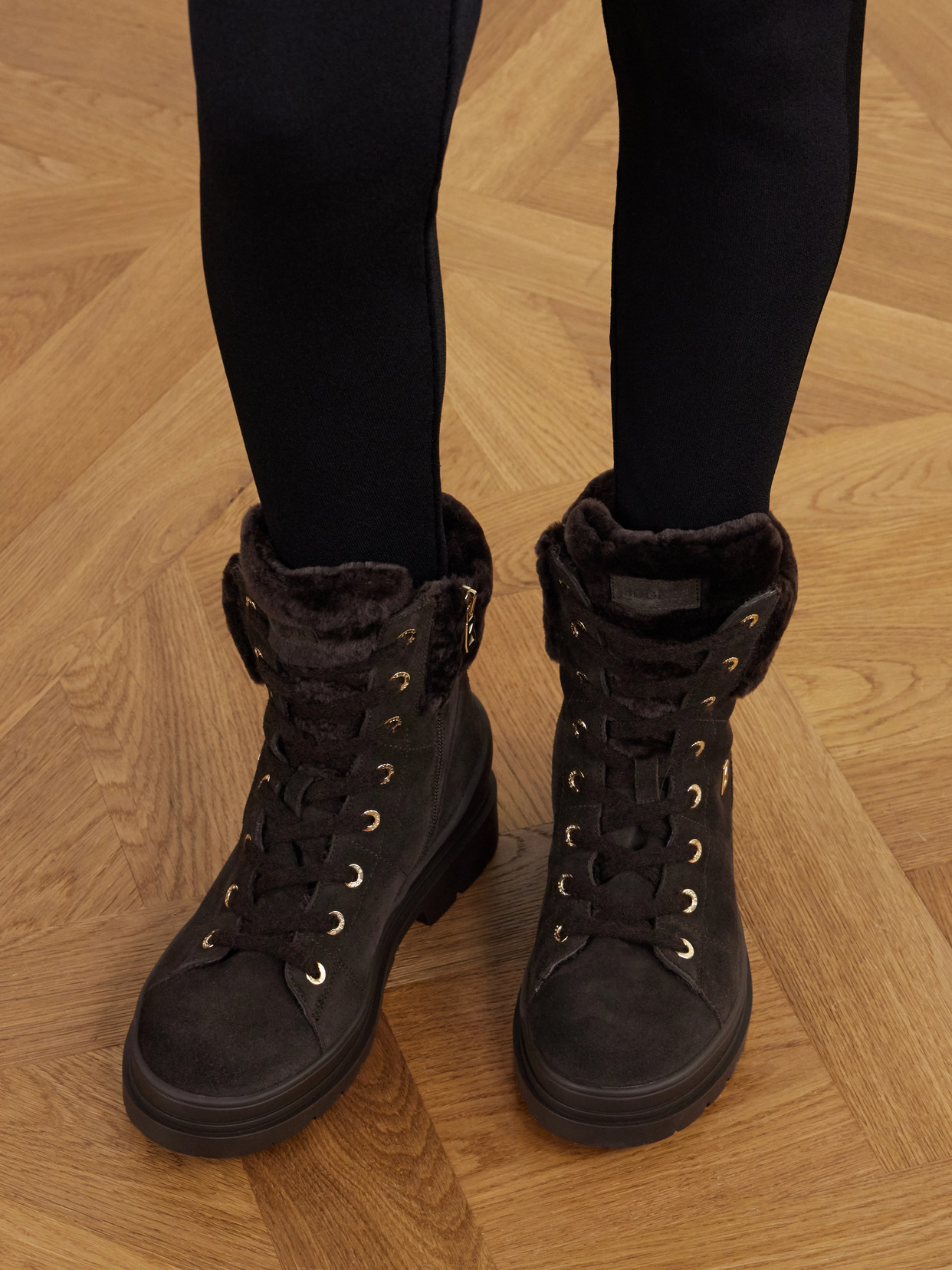 St. Moritz Shearling-Trimmed Ankle Boots