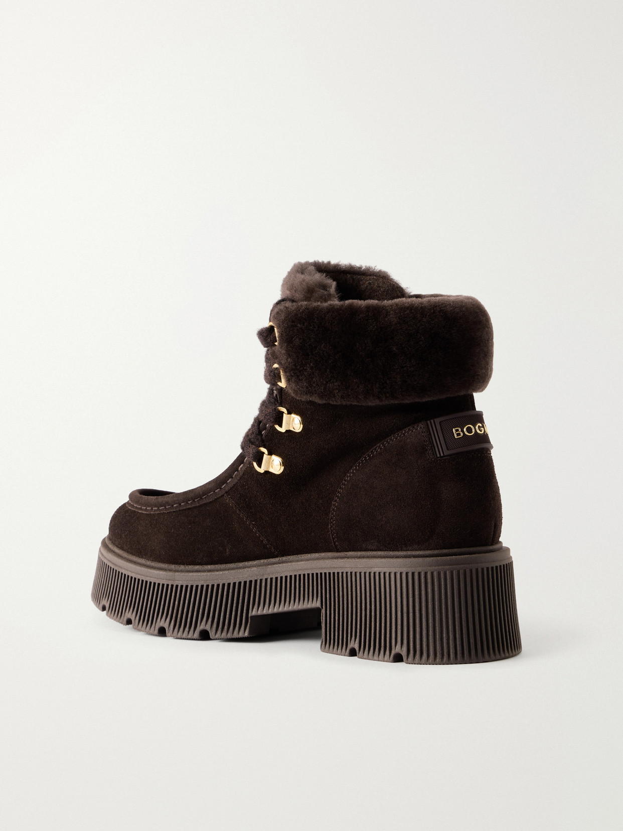 Turin 10 Suede And Wool-Trimmed Ankle Boots