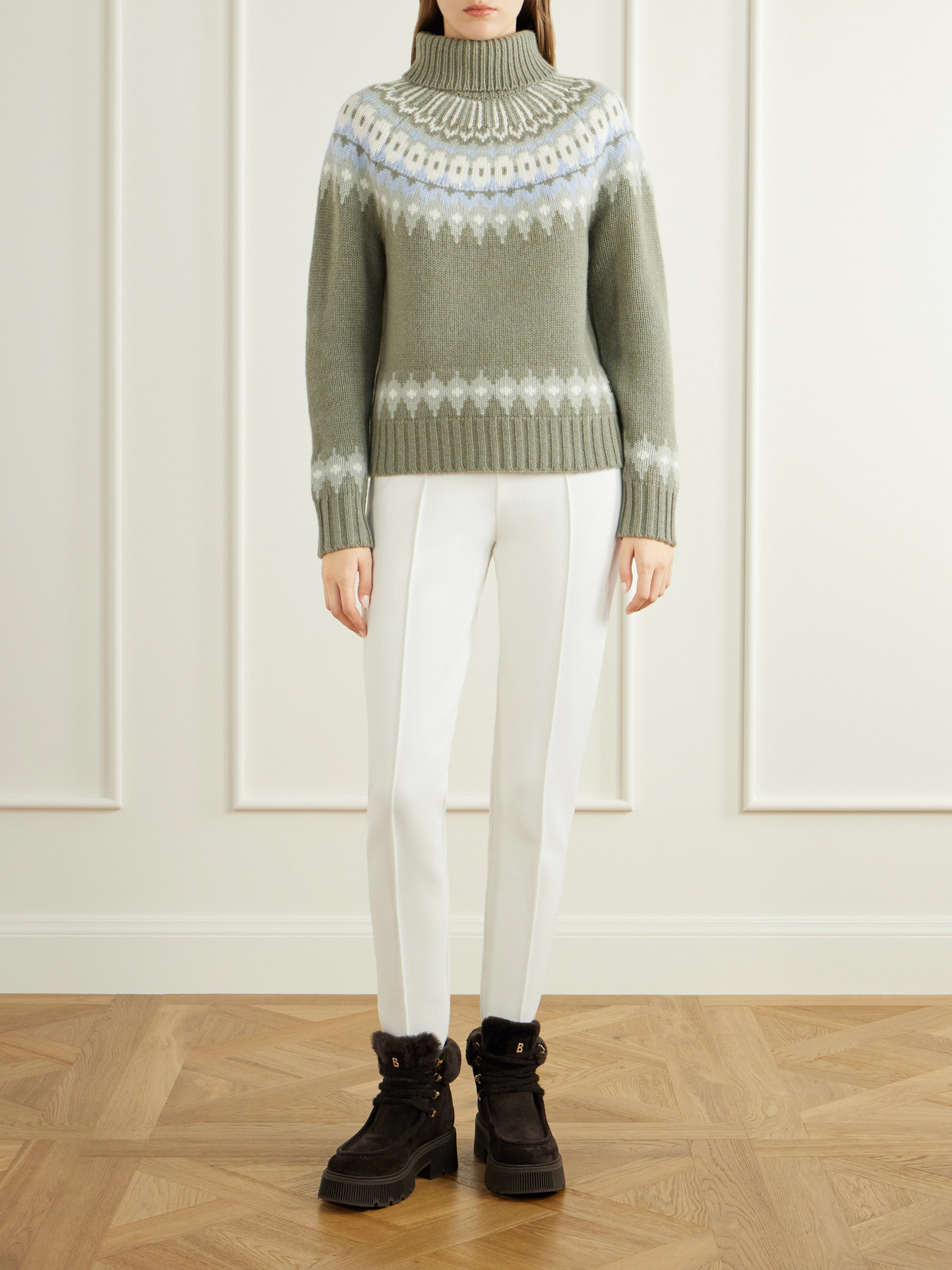 Turin 10 Suede And Wool-Trimmed Ankle Boots