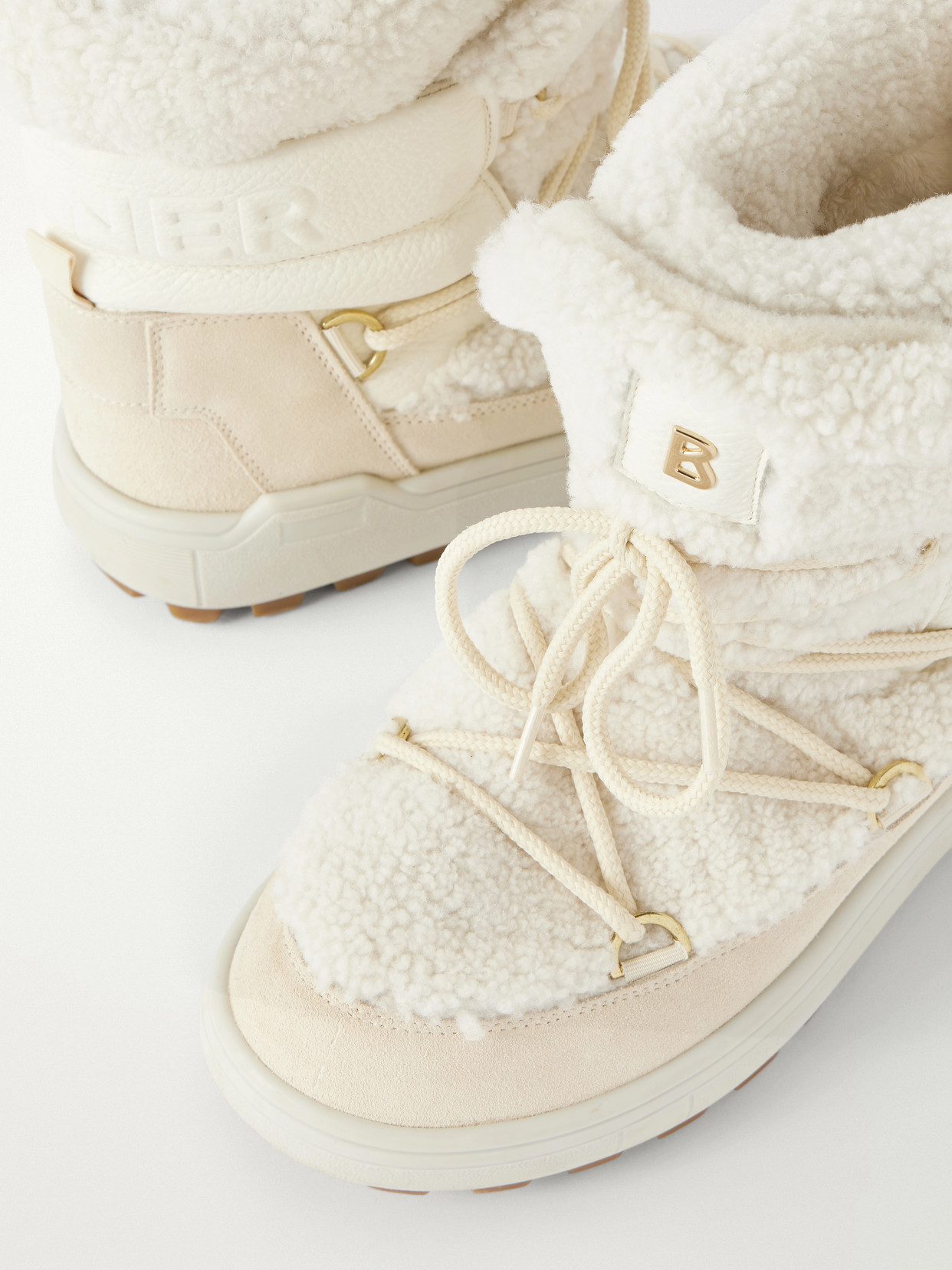 Chamonix S 10 C Leather And Suede-Trimmed Shearling Snow Boots