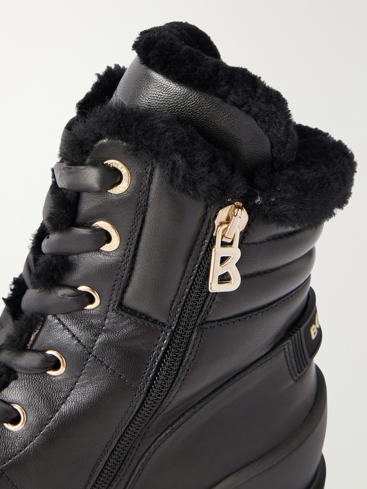 St. Moritz 14 Shearling-Trimmed Ankle Boots