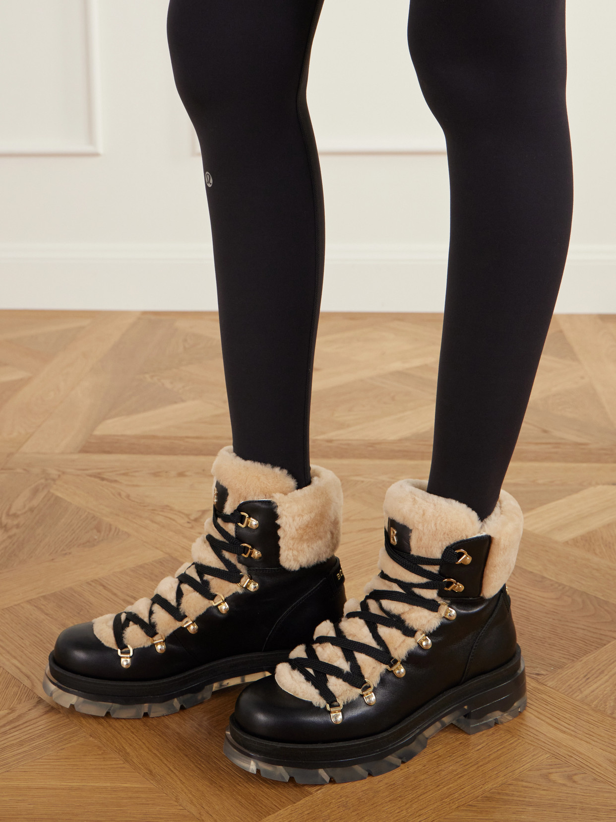 Swansea 9 Shearling-Trimmed Ankle Boots