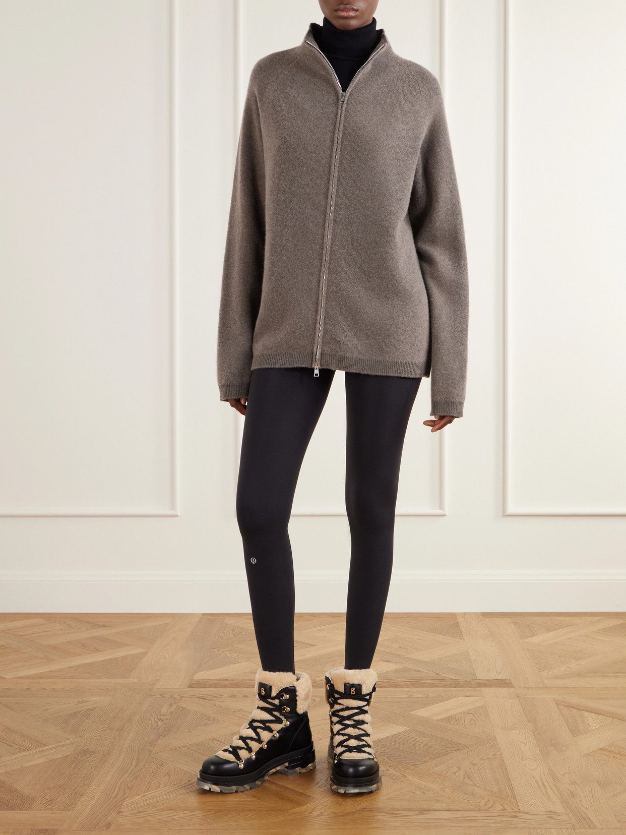 Swansea 9 Shearling-Trimmed Ankle Boots