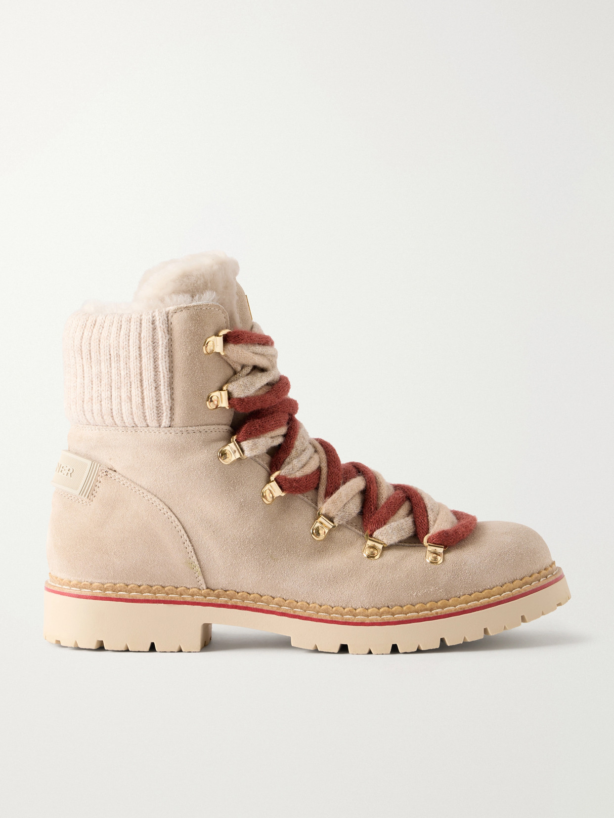 Bogner Andermatt Suede And Shearling-trimmed Ankle Boots In Neutrals