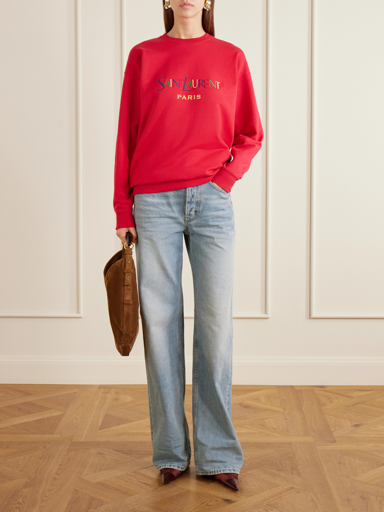 Logo-Embroidered Cotton-Fleece Sweatshirt