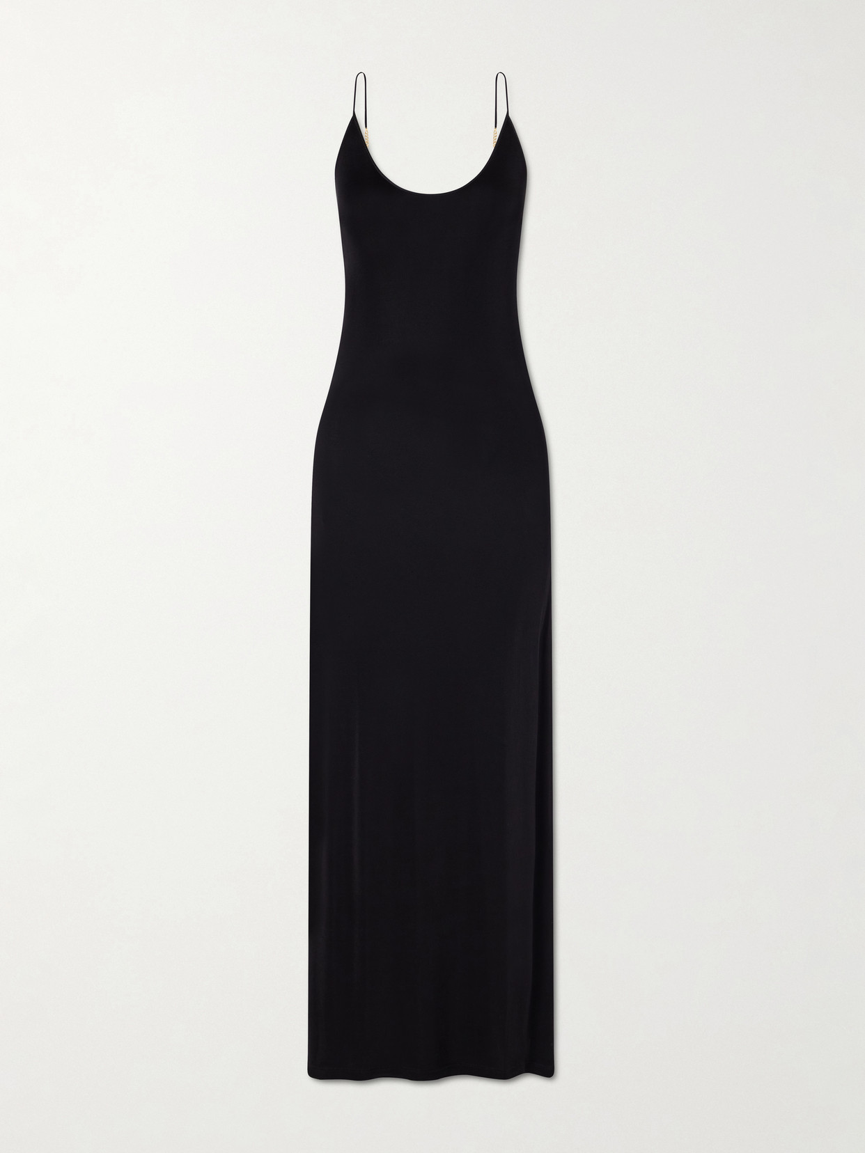 SAINT LAURENT - Embellished Jersey Maxi Dress - Black