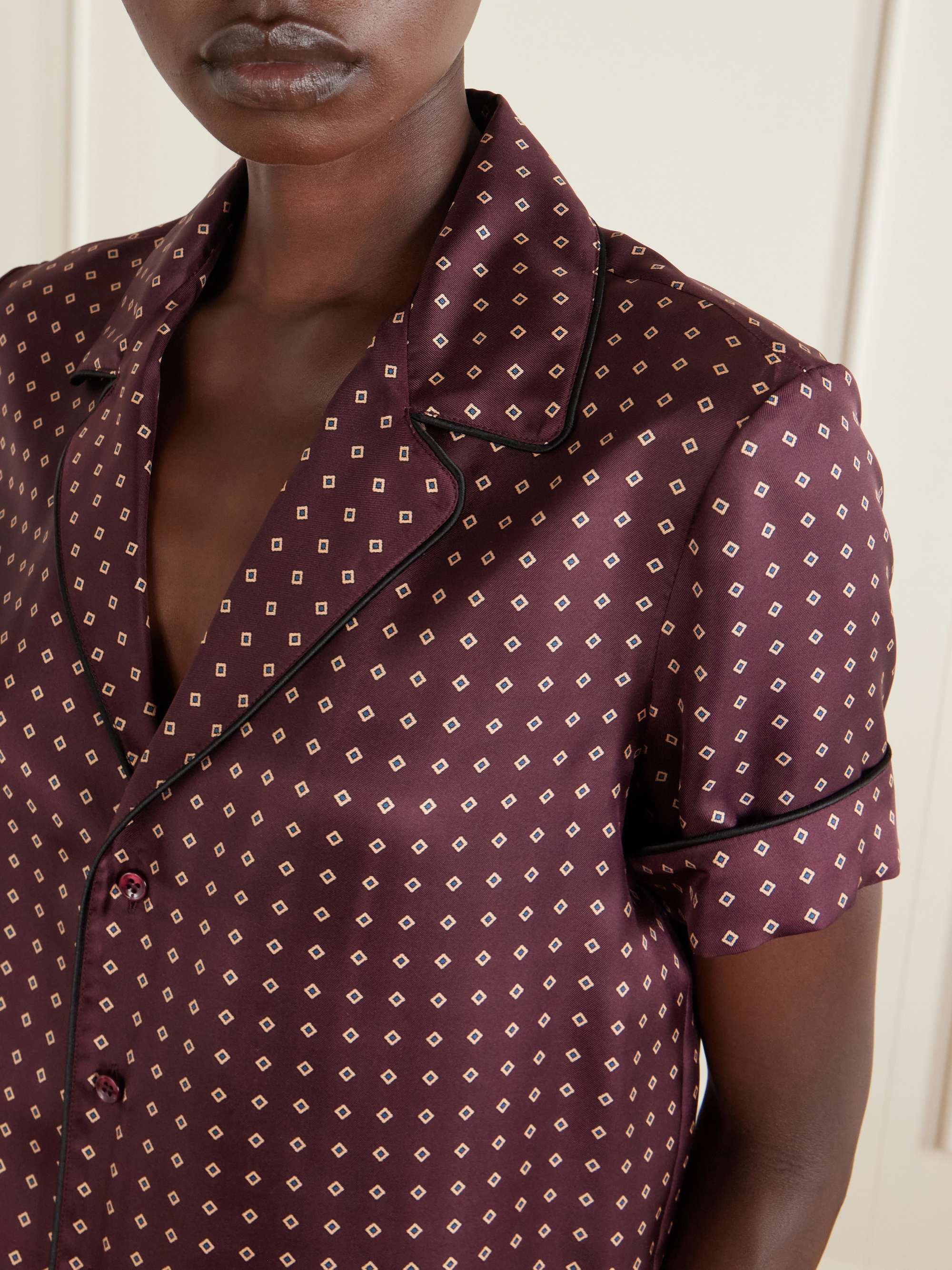 SAINT LAURENT Printed silk-twill shirt | NET-A-PORTER
