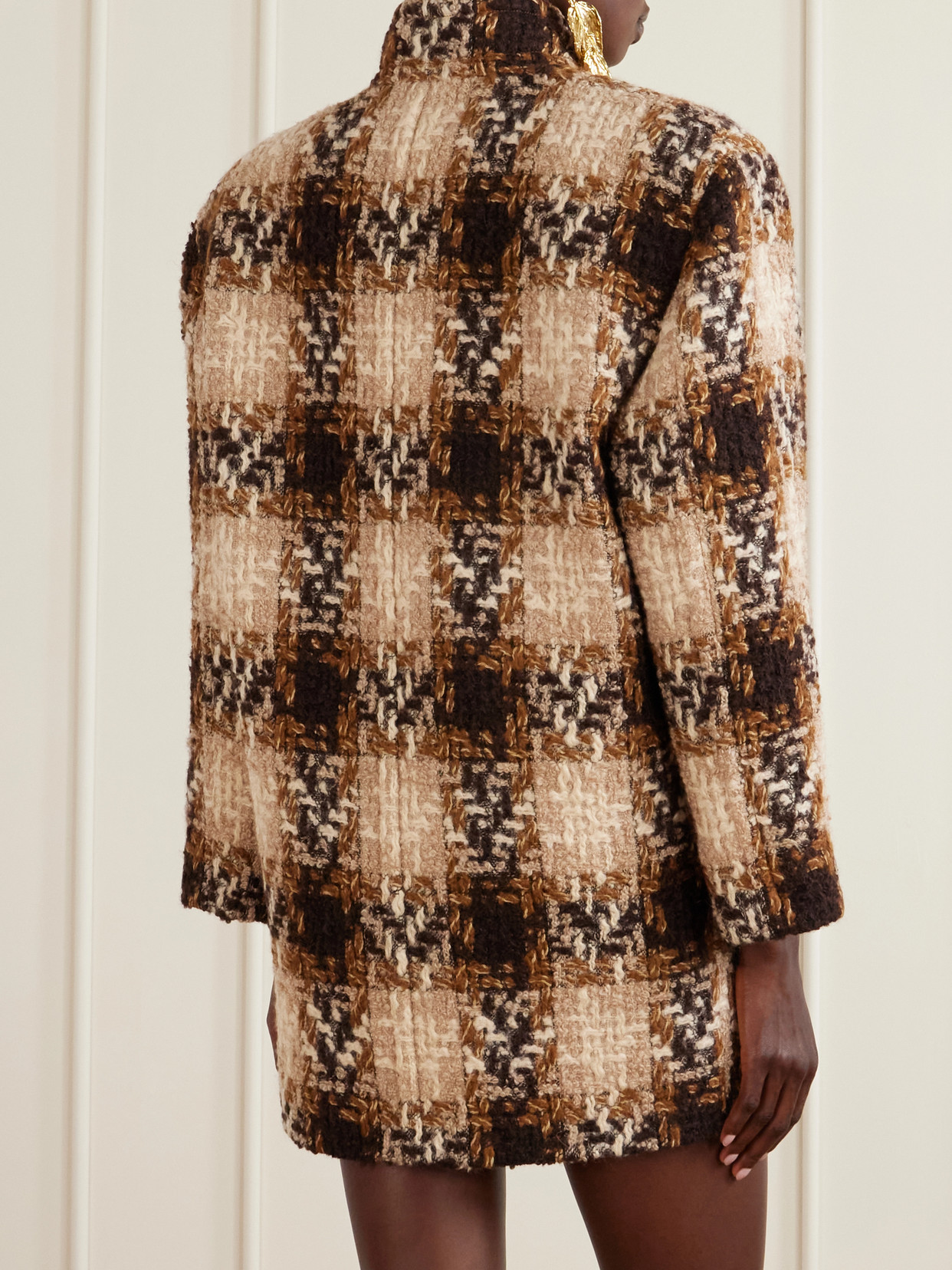 Checked Wool-Blend Tweed Jacket