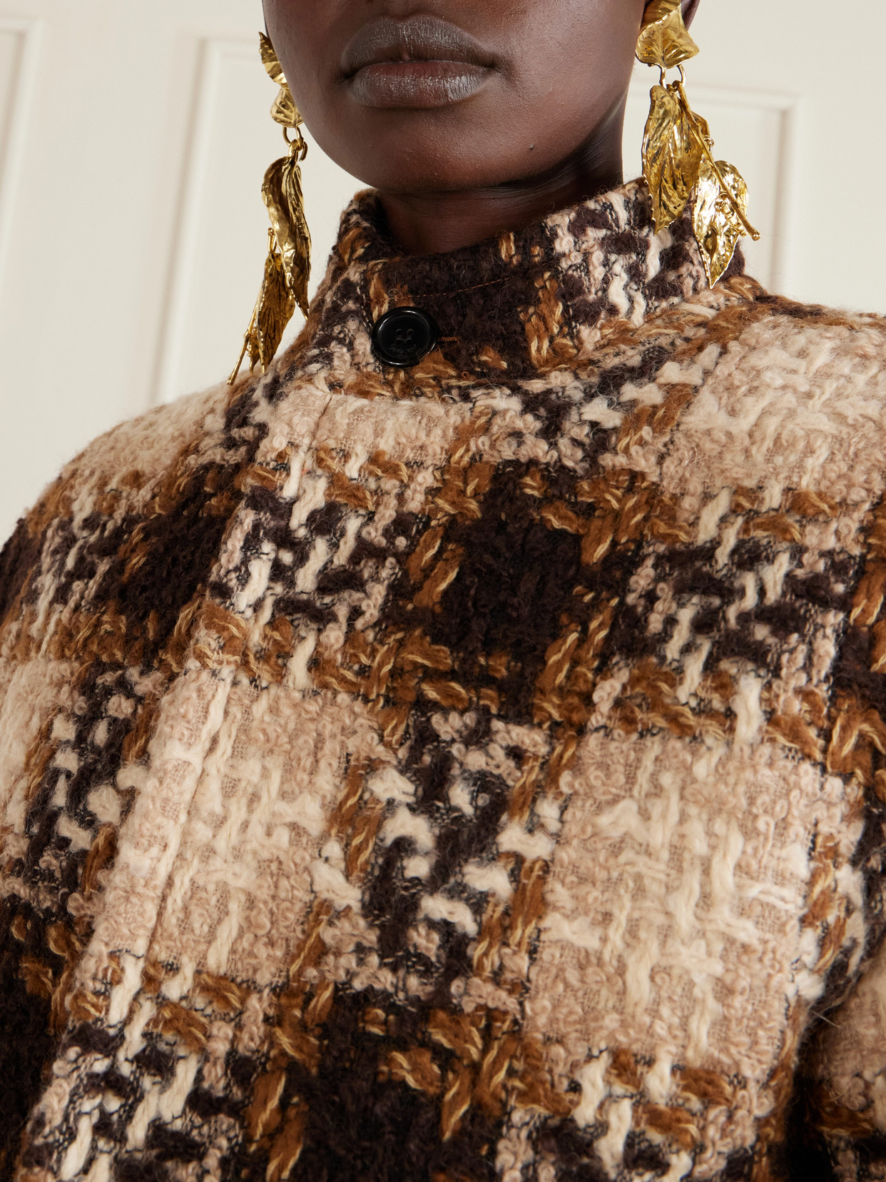 Checked Wool-Blend Tweed Jacket