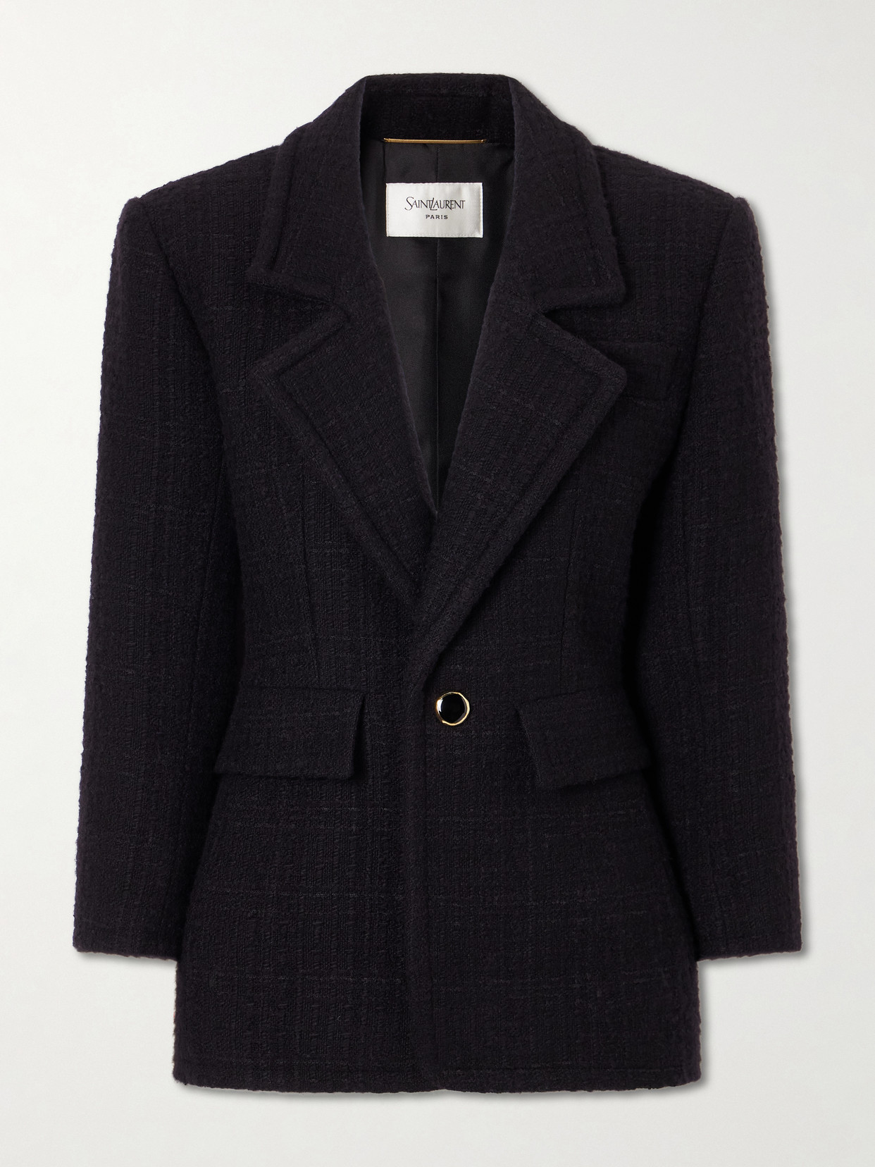 SAINT LAURENT - Wool-blend Tweed Blazer - Black