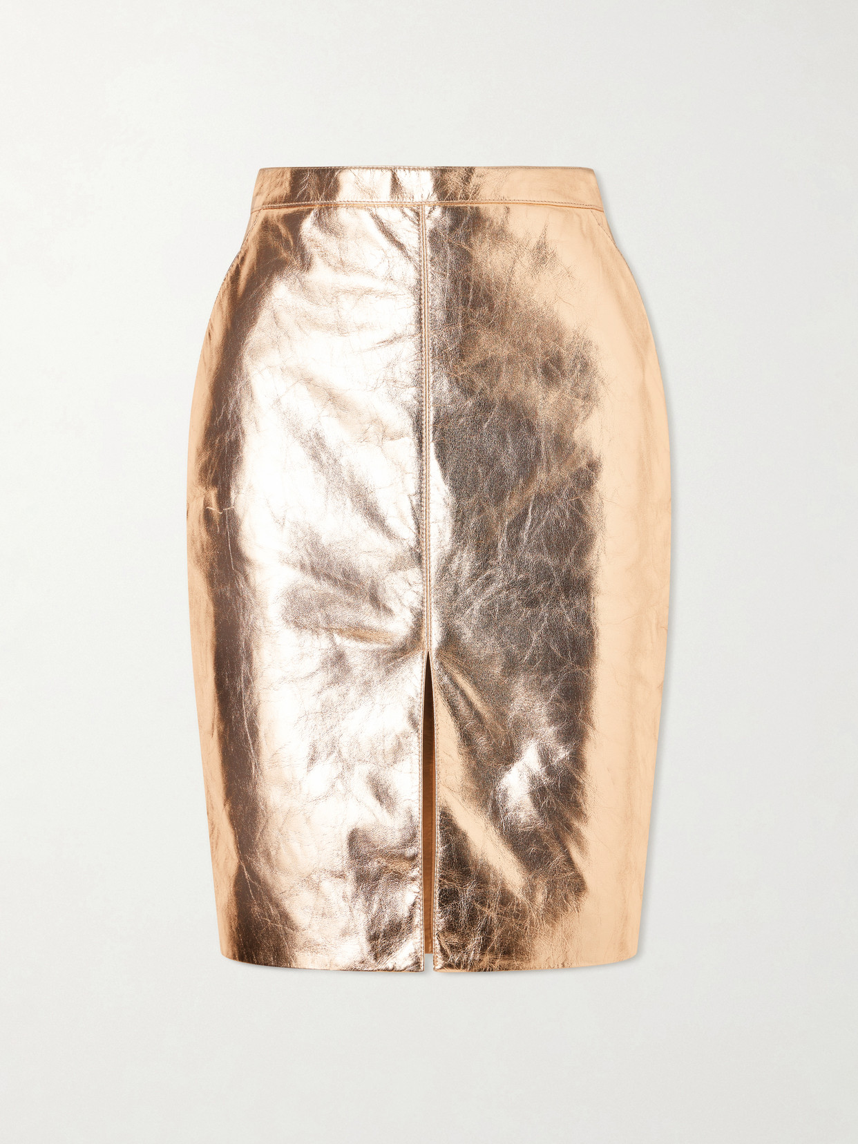 Metallic Leather Midi