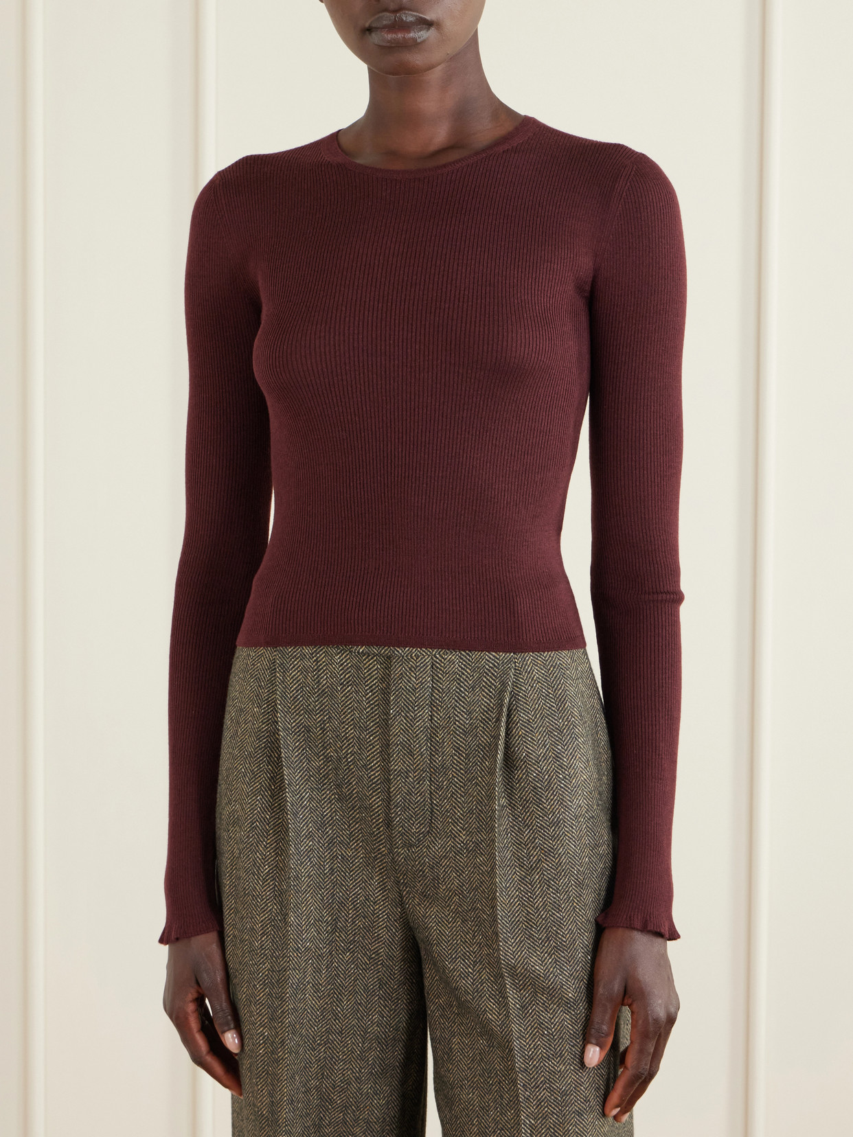 Cashmere, Wool And Silk-Blend T-Shirt