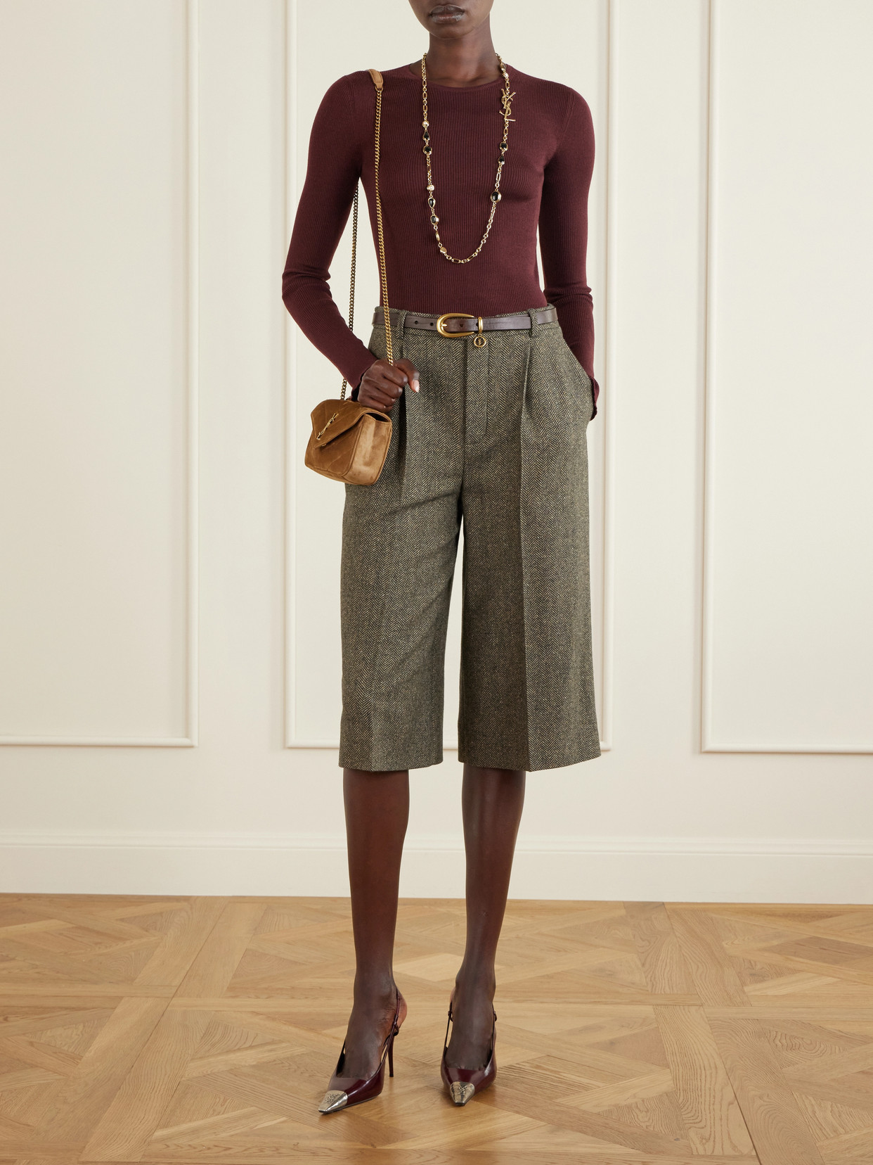 Cashmere, Wool And Silk-Blend T-Shirt