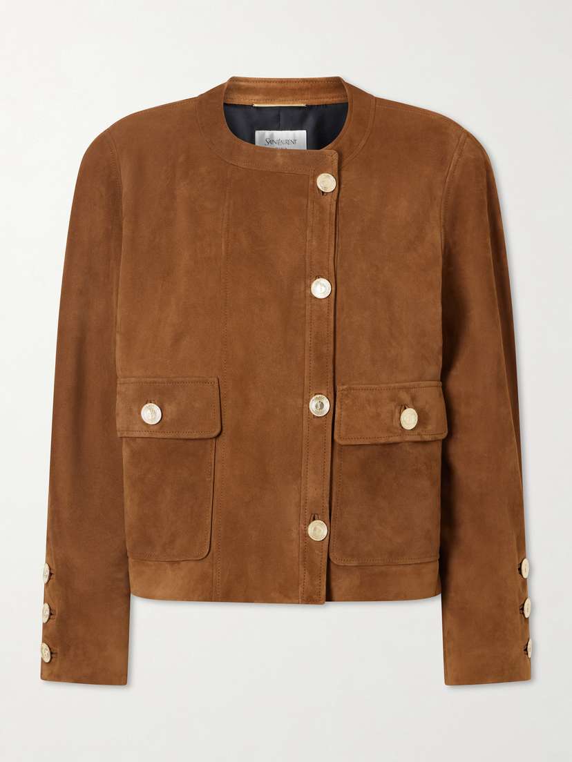 Saint Laurent Paneled Suede Jacket