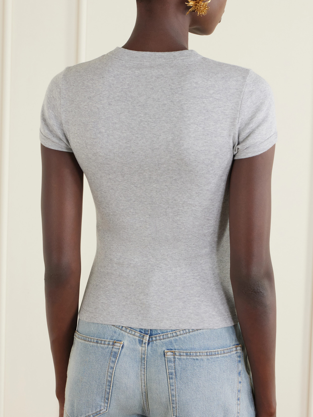 Cropped Jersey T-Shirt