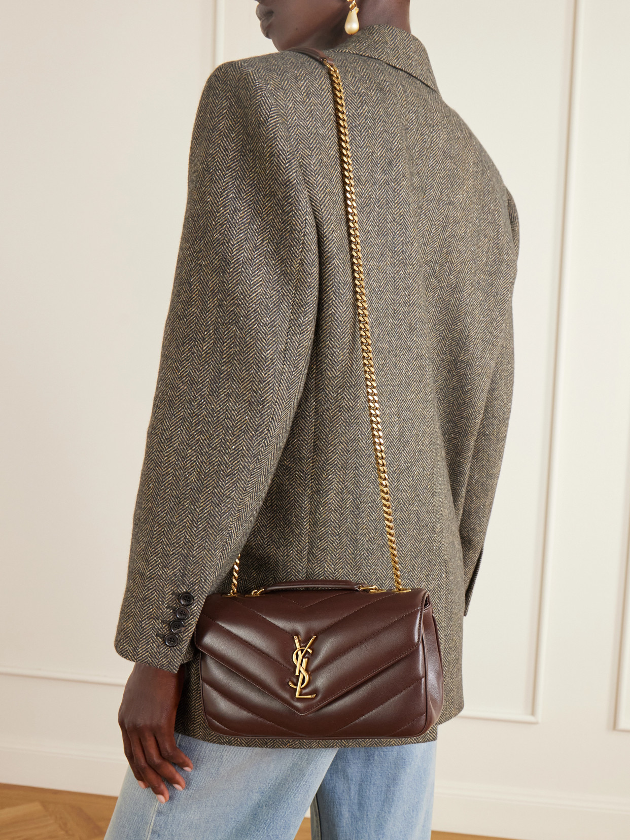Loulou Cassandre-Embellished Shoulder Bag