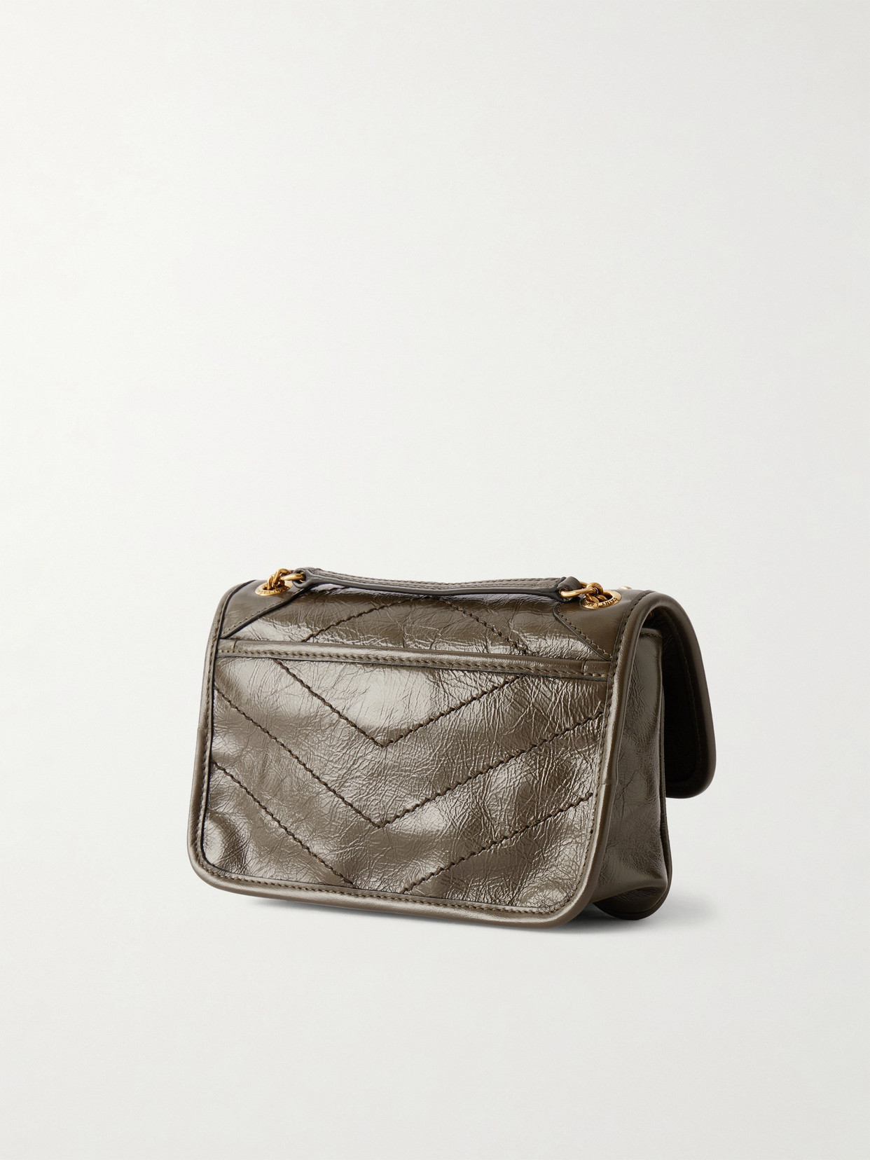 Niki Mini Crinkled-Leather Shoulder Bag