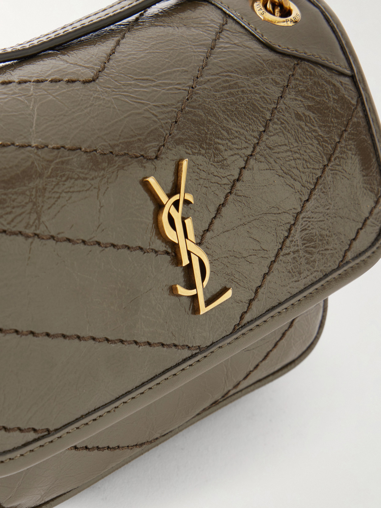 Niki Mini Crinkled-Leather Shoulder Bag