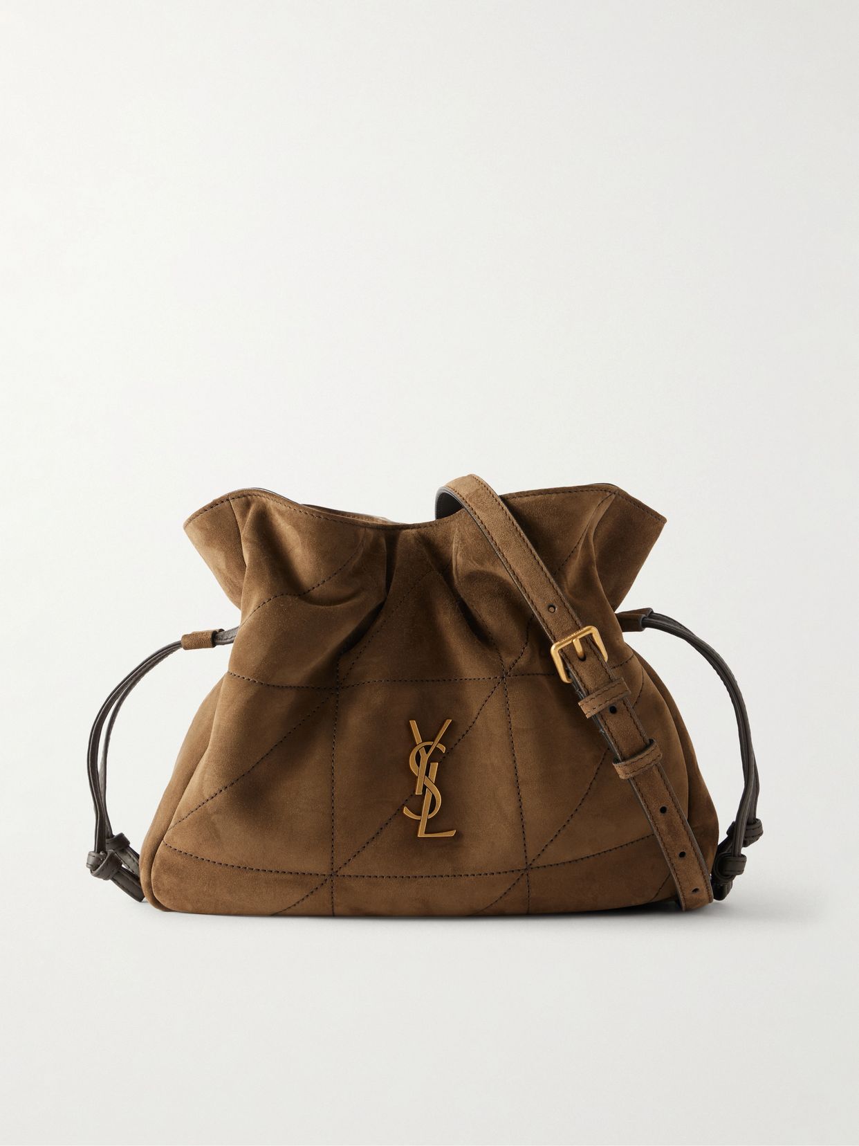 Jamie Quilted Suede Shoulder Bag
