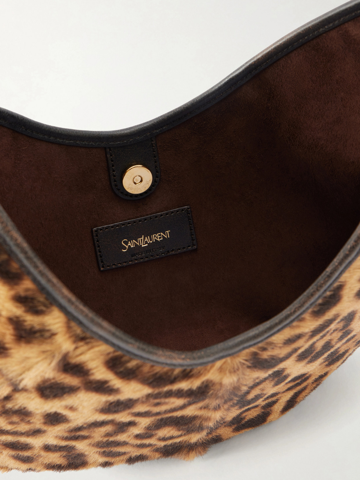 Mombasa Leather-Trimmed Leopard-Print Pony Shoulder Bag