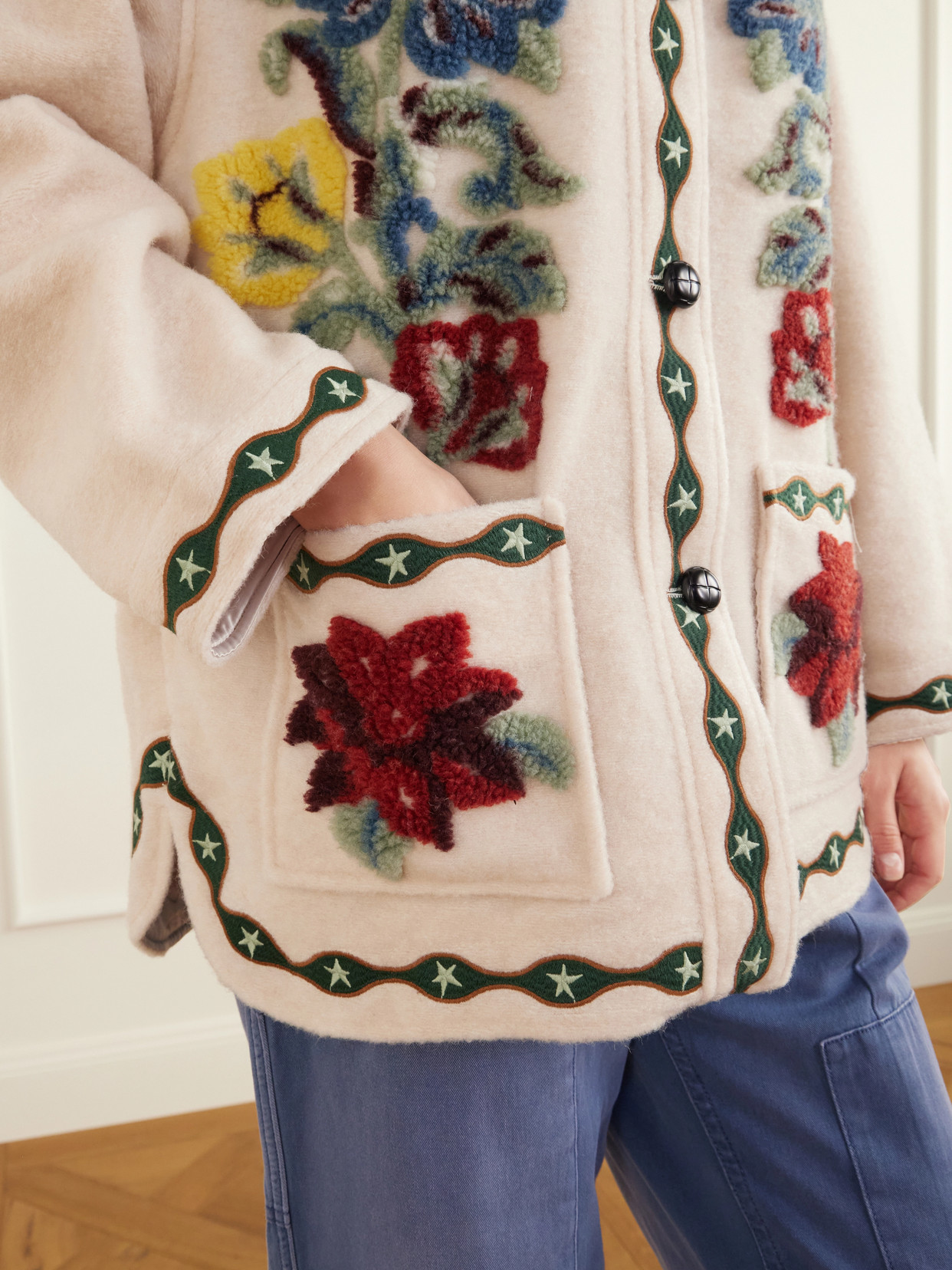 Tufted Fleece Coat