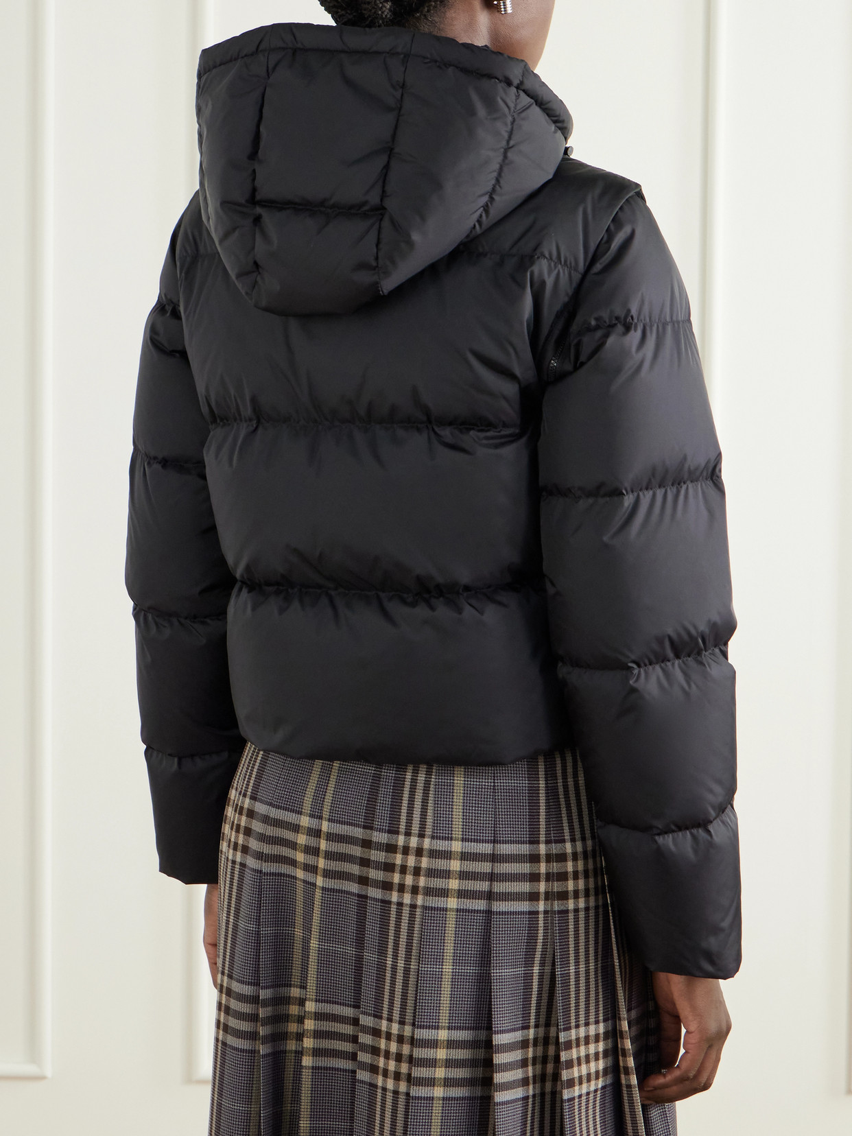 Hooded Logo-Appliquéd Quilted Jacket