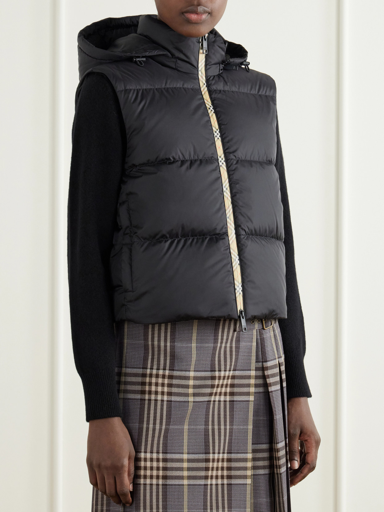 Hooded Logo-Appliquéd Quilted Jacket