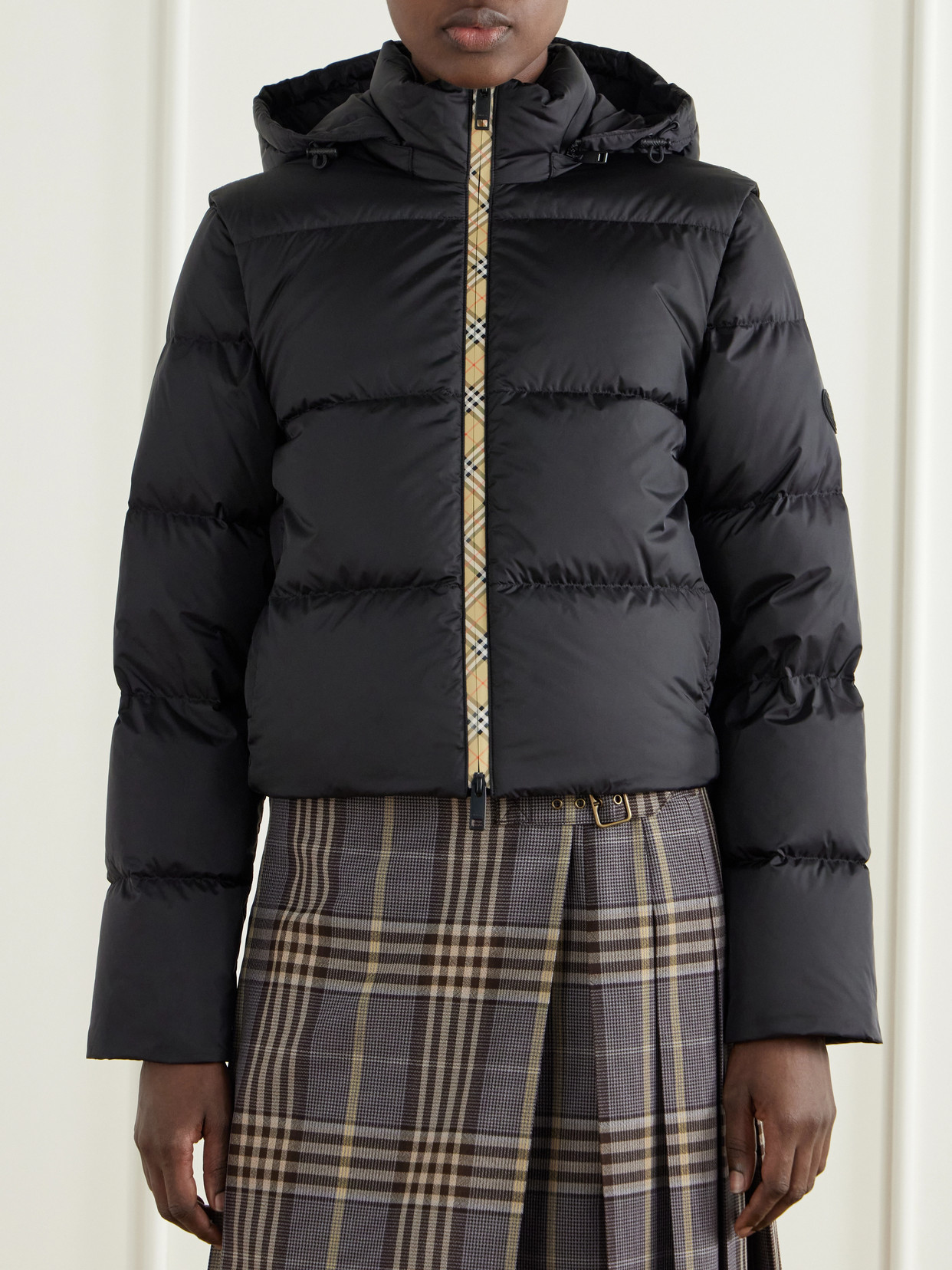 Hooded Logo-Appliquéd Quilted Jacket