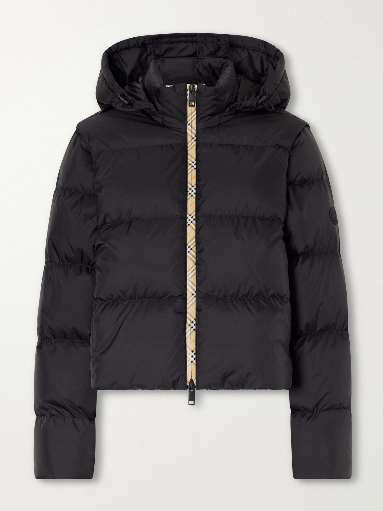 Hooded Logo-Appliquéd Quilted Jacket