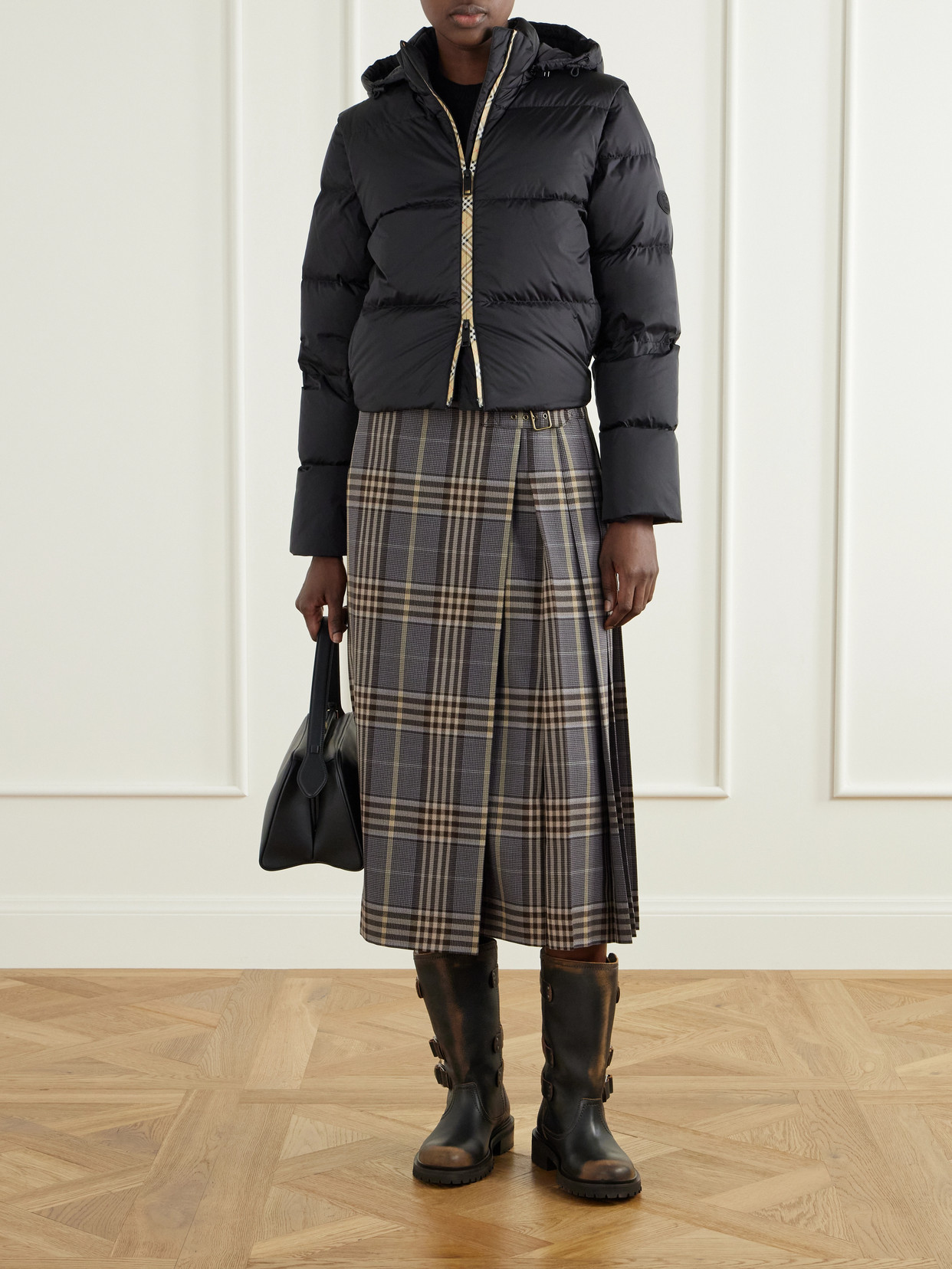 Hooded Logo-Appliquéd Quilted Jacket