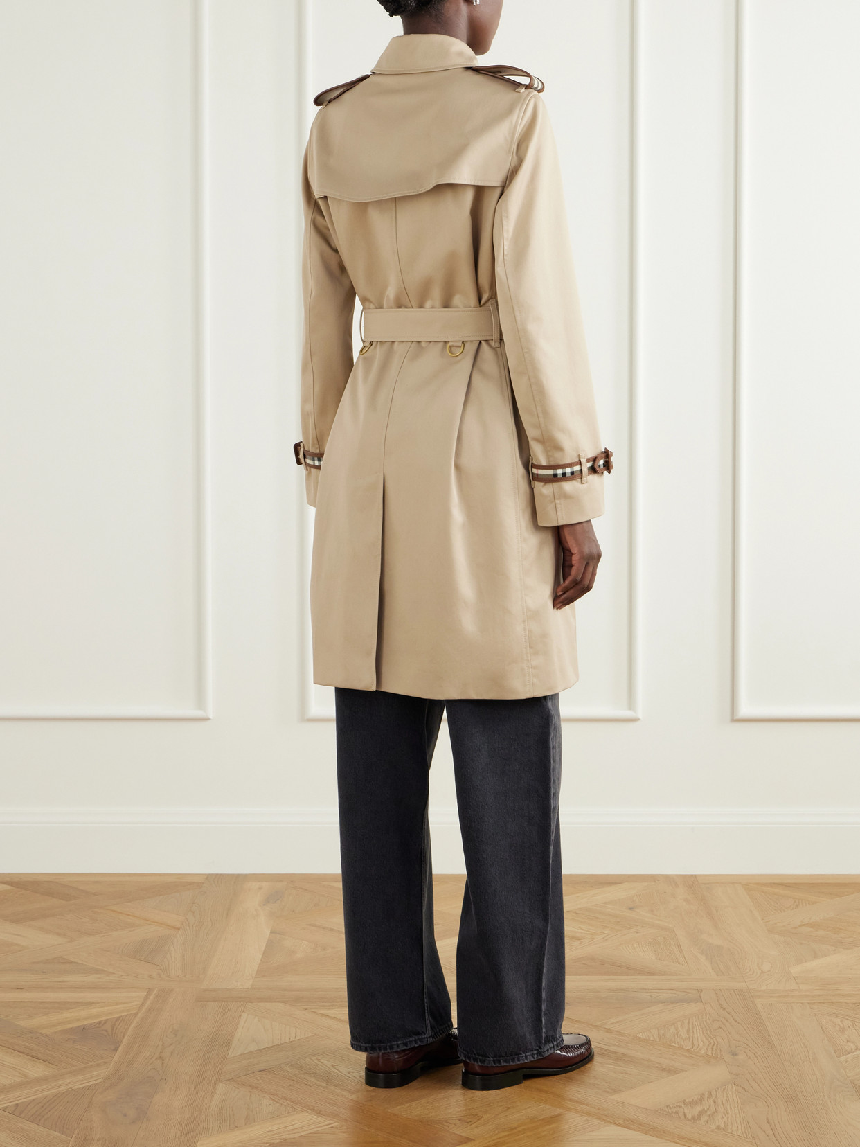 Kensington Belted Double-Breasted Cotton-Gabardine Trench Coat