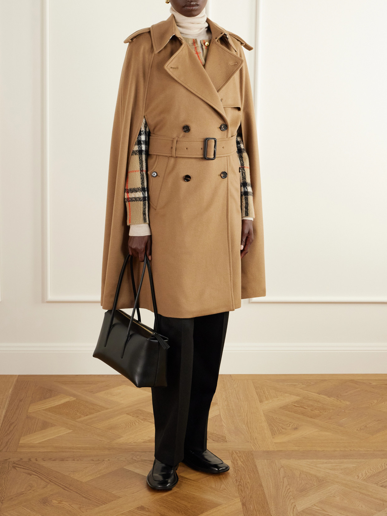 Belmont Belted Cashmere Cape