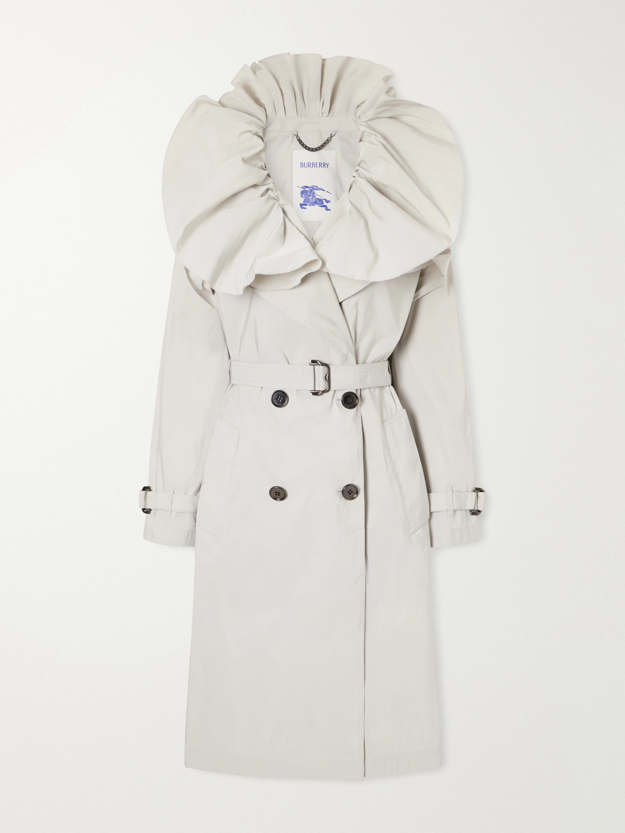 Clare Belted Gabardine Trench Coat