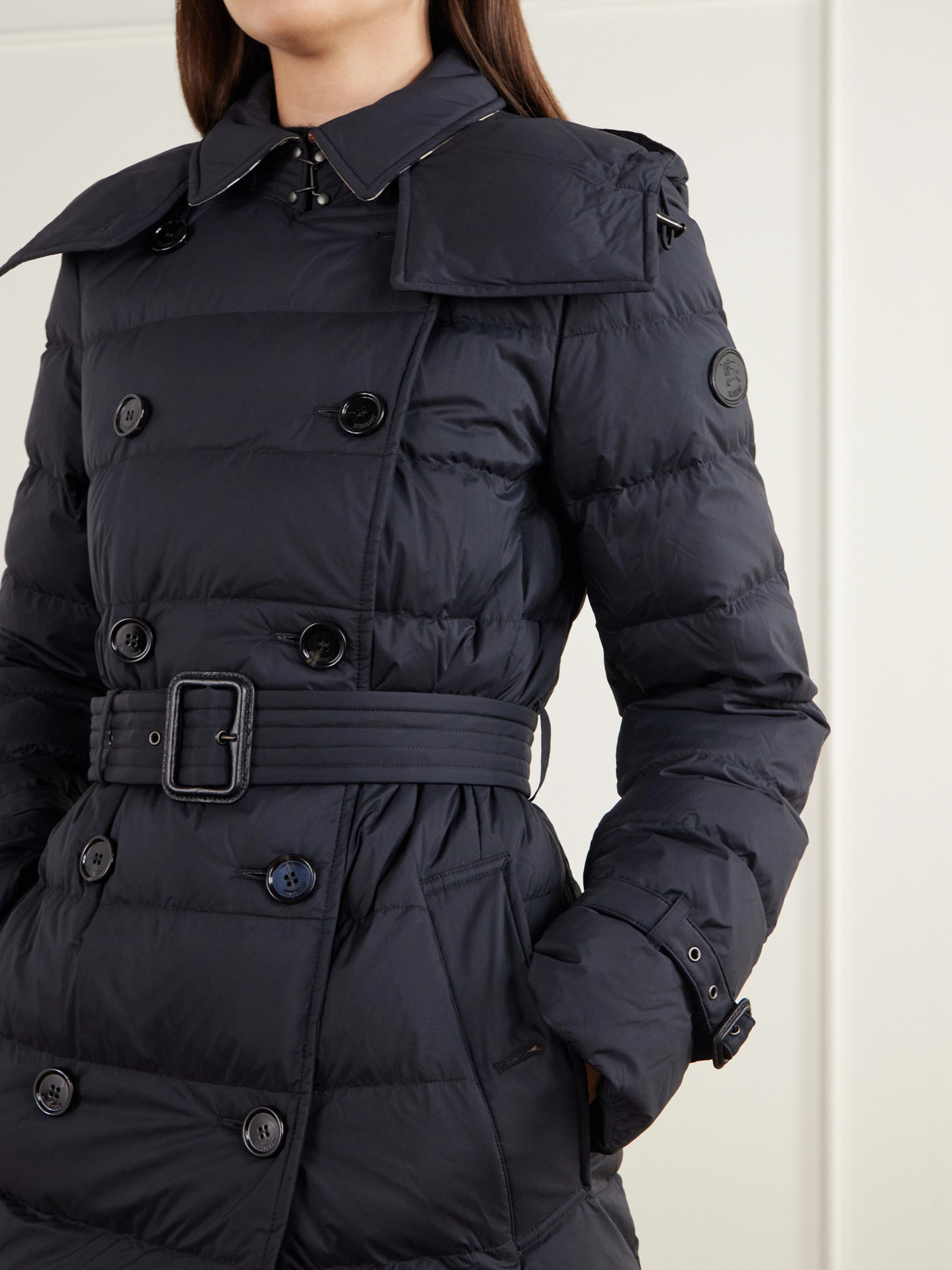 Audley Belted Double-Breasted Quilted Down Coat