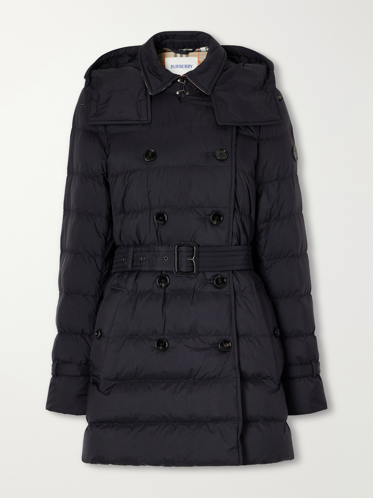 Audley Belted Double-Breasted Quilted Down Coat