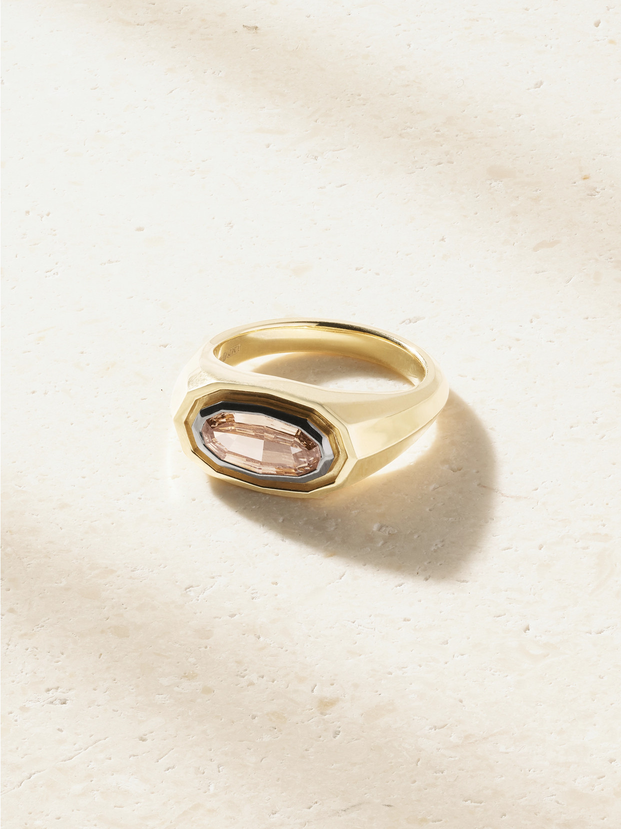 Lucy Delius Insignia 18-karat Gold Diamond Ring In Metallic