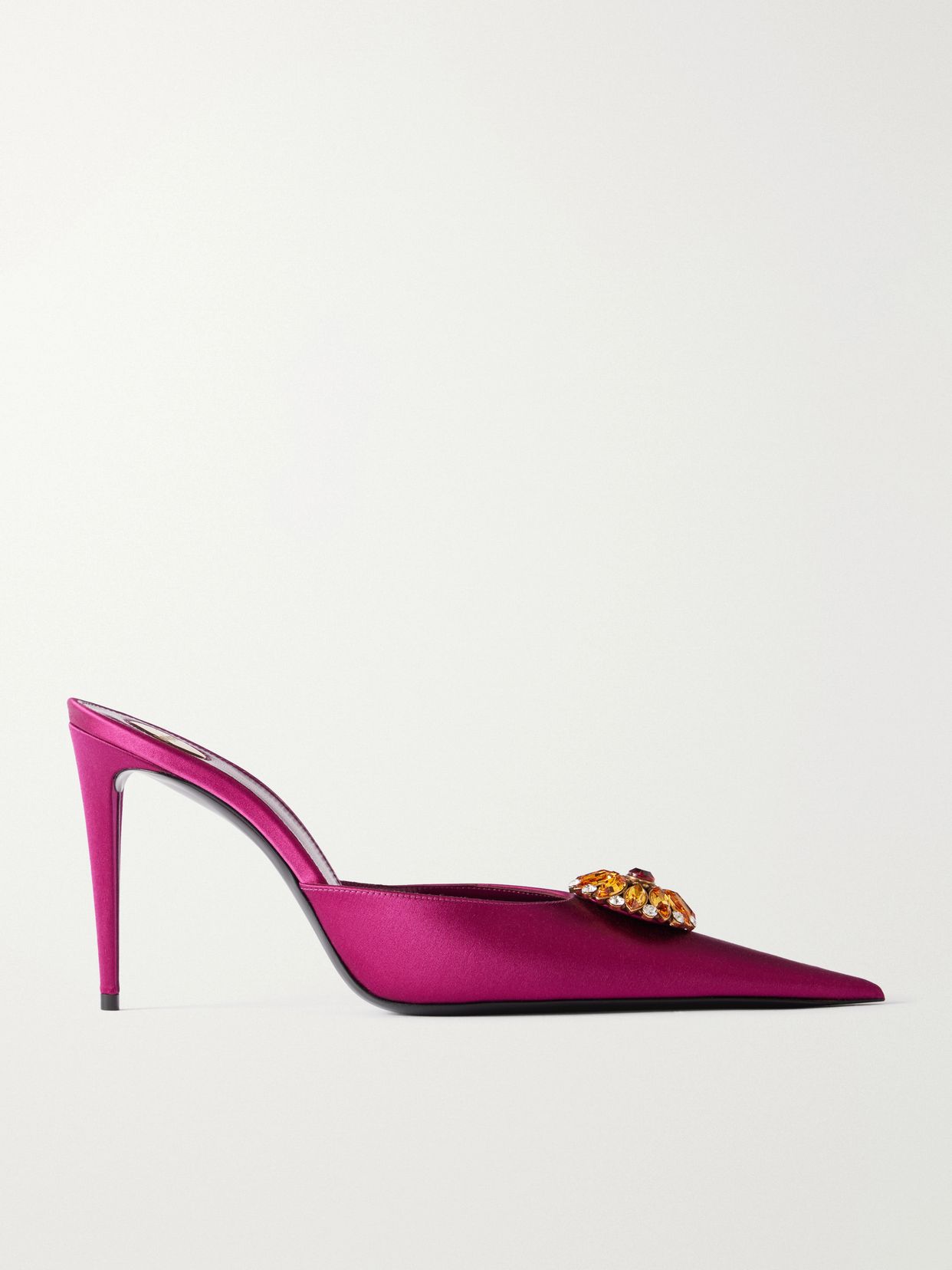 cosmo 95 embellished satin mules