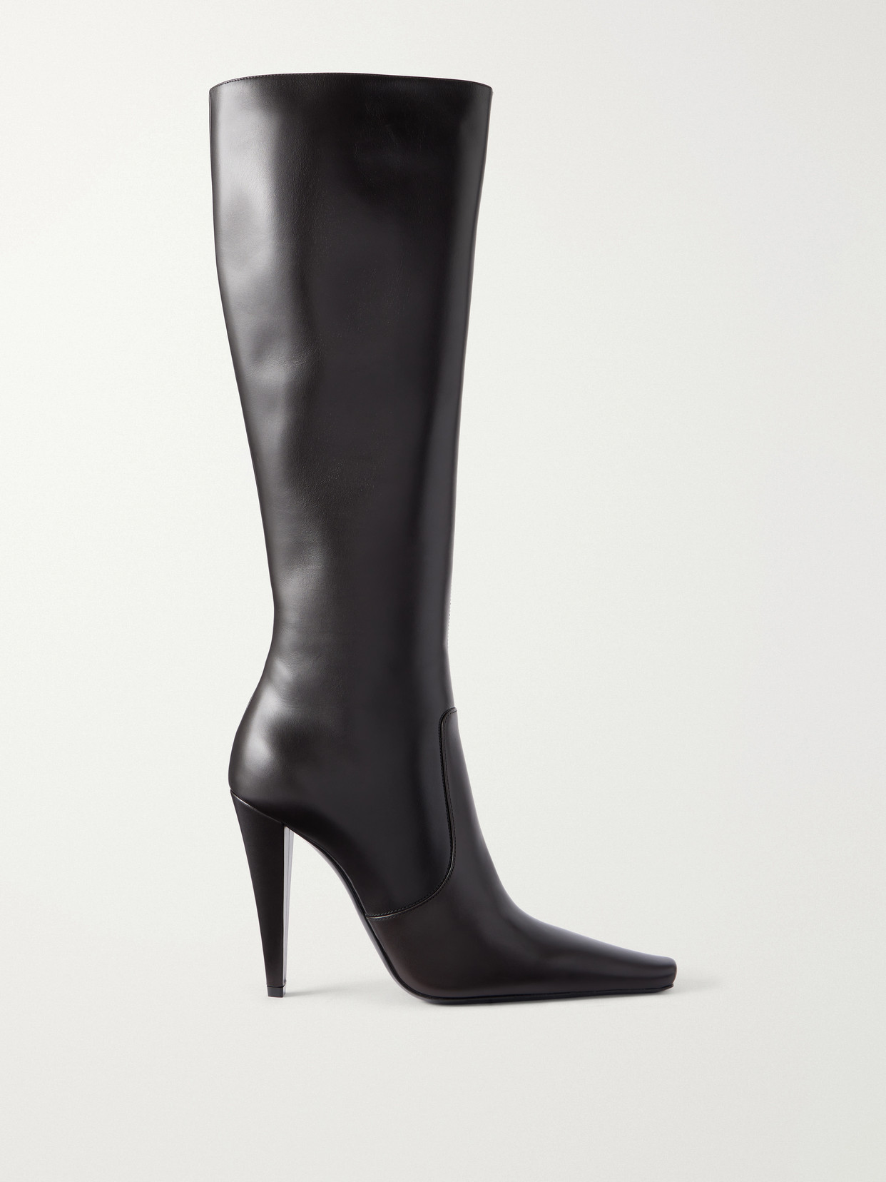 SAINT LAURENT - 77 110 Leather Knee Height Boots - Brown