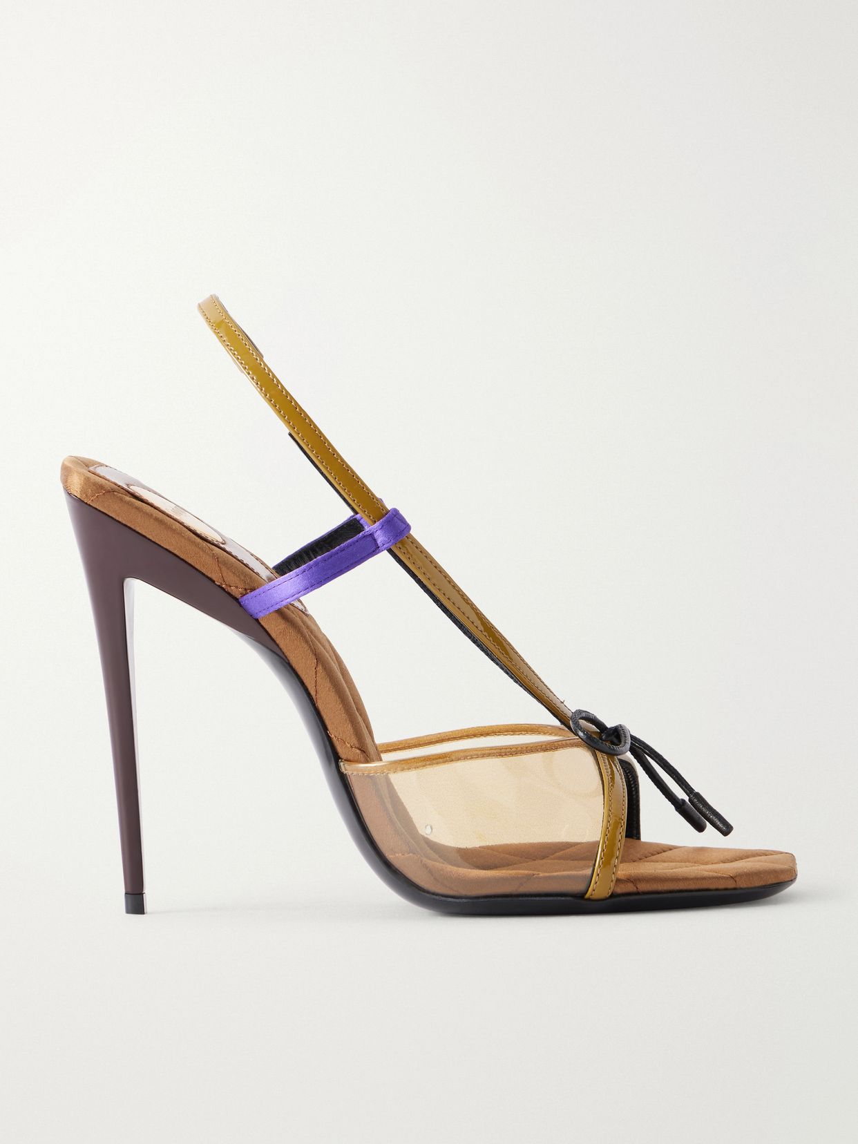 jean 110 leather and satin trimmed tpu sandals