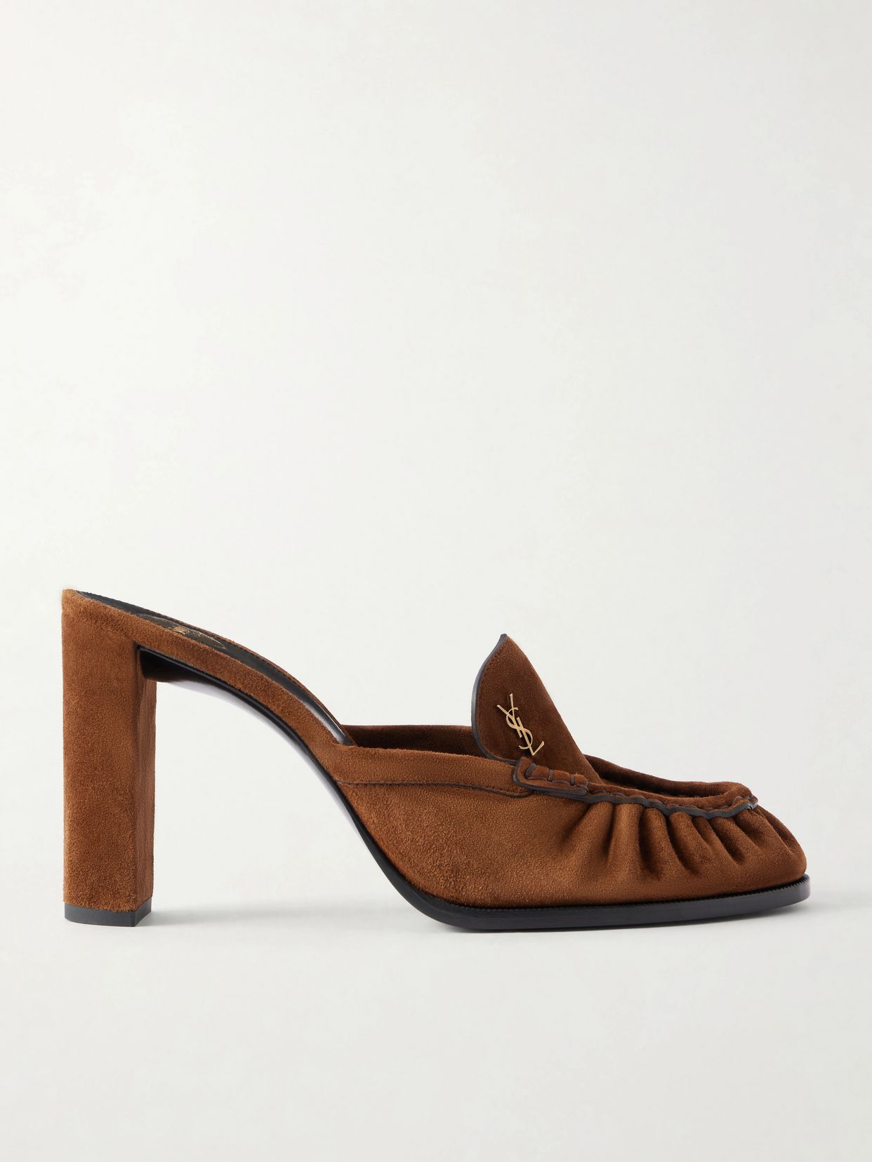 le loafer suede pumps