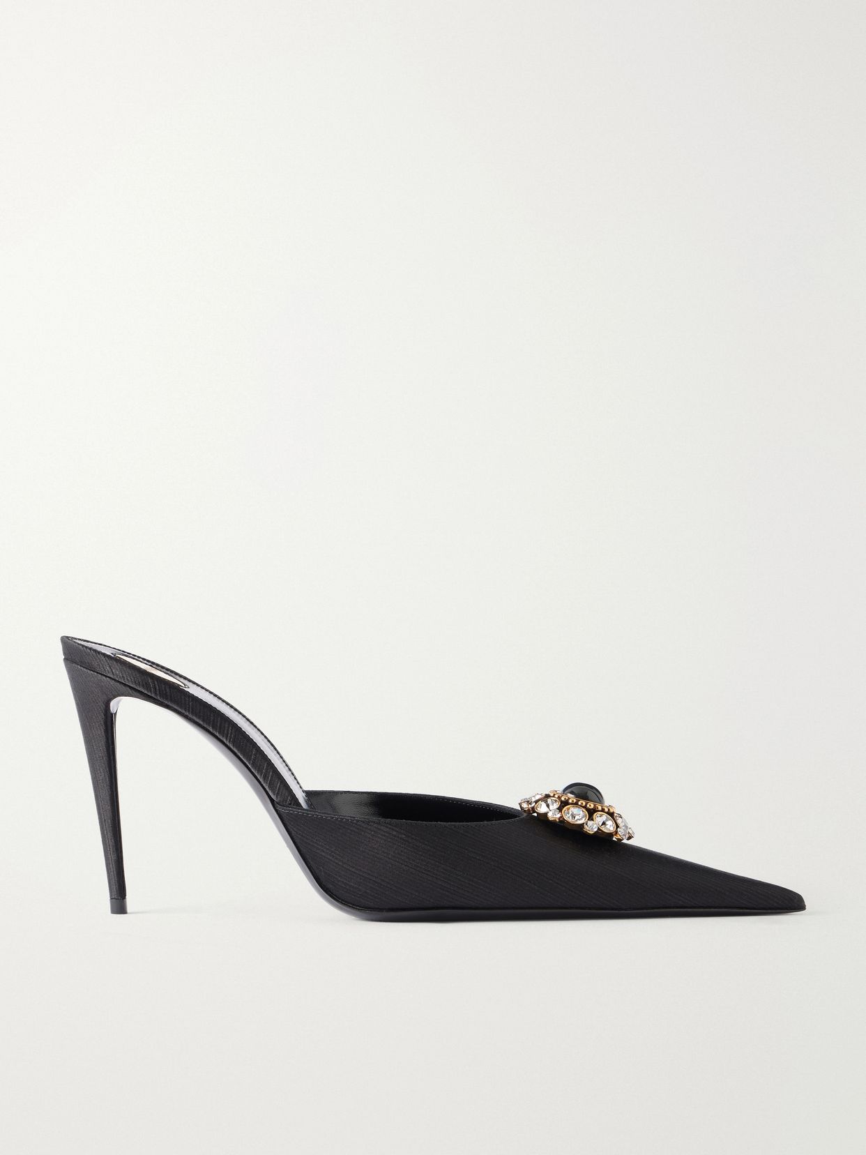 cosmo 95 crystal embellished faille mules