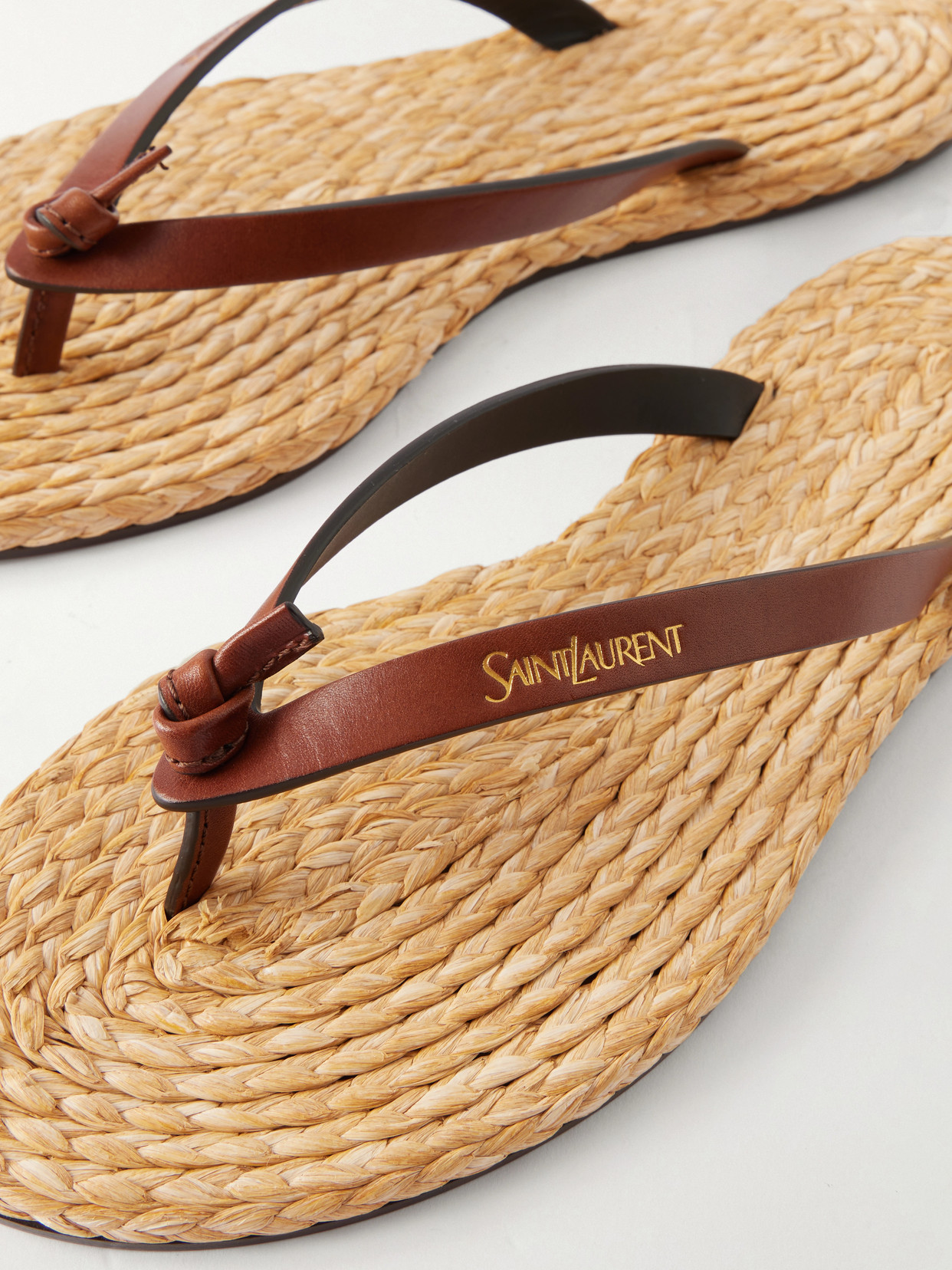 Pool Knotted Leather Flip Flops