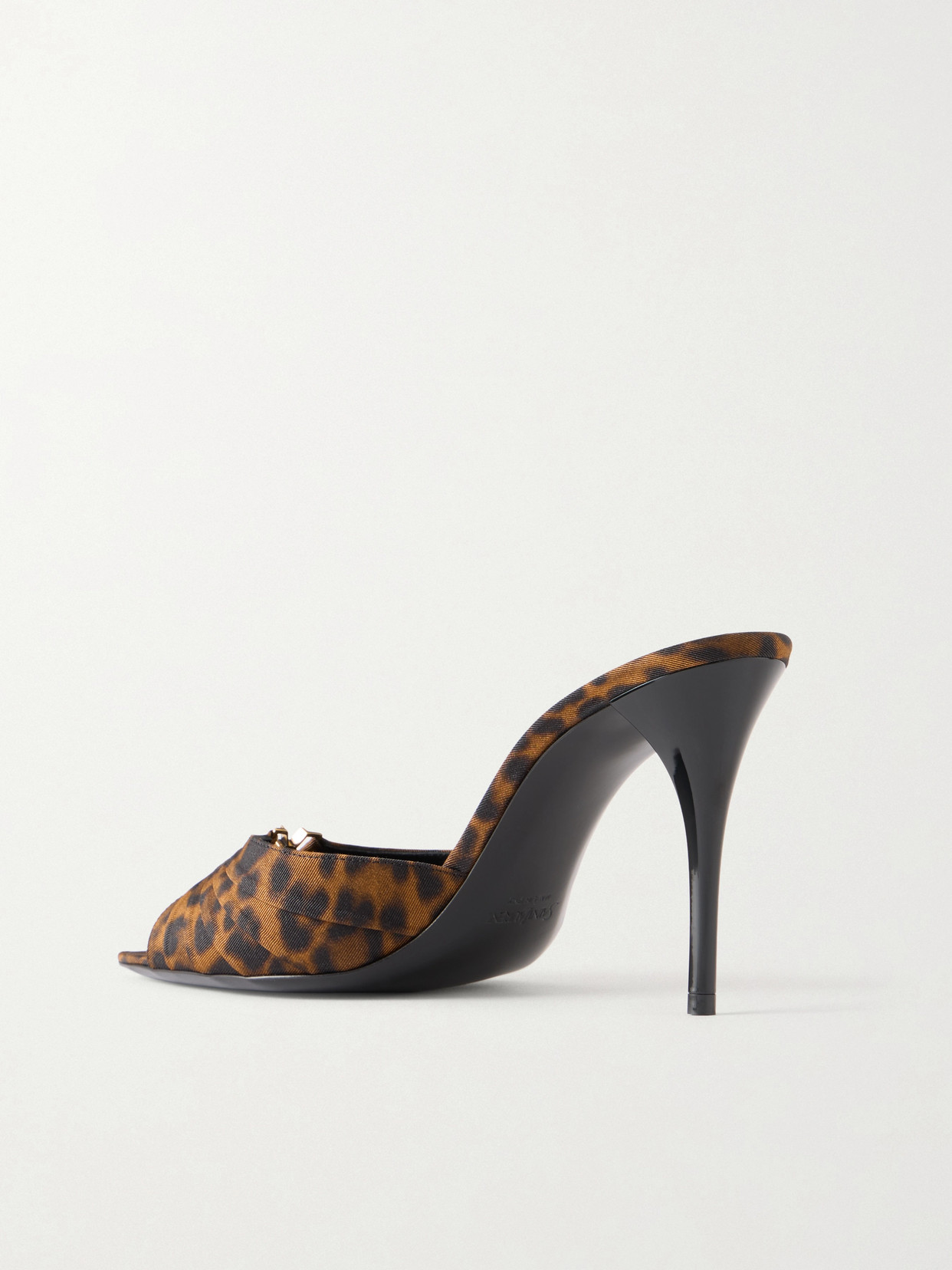 Babylone Embellished Animal-Print Mules
