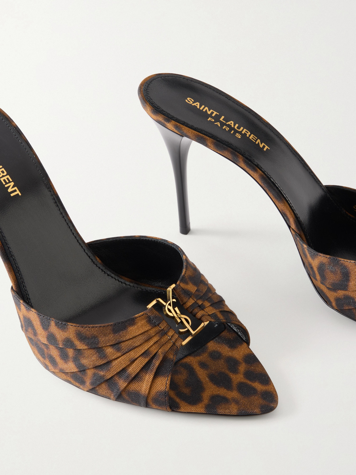 Babylone Embellished Animal-Print Mules