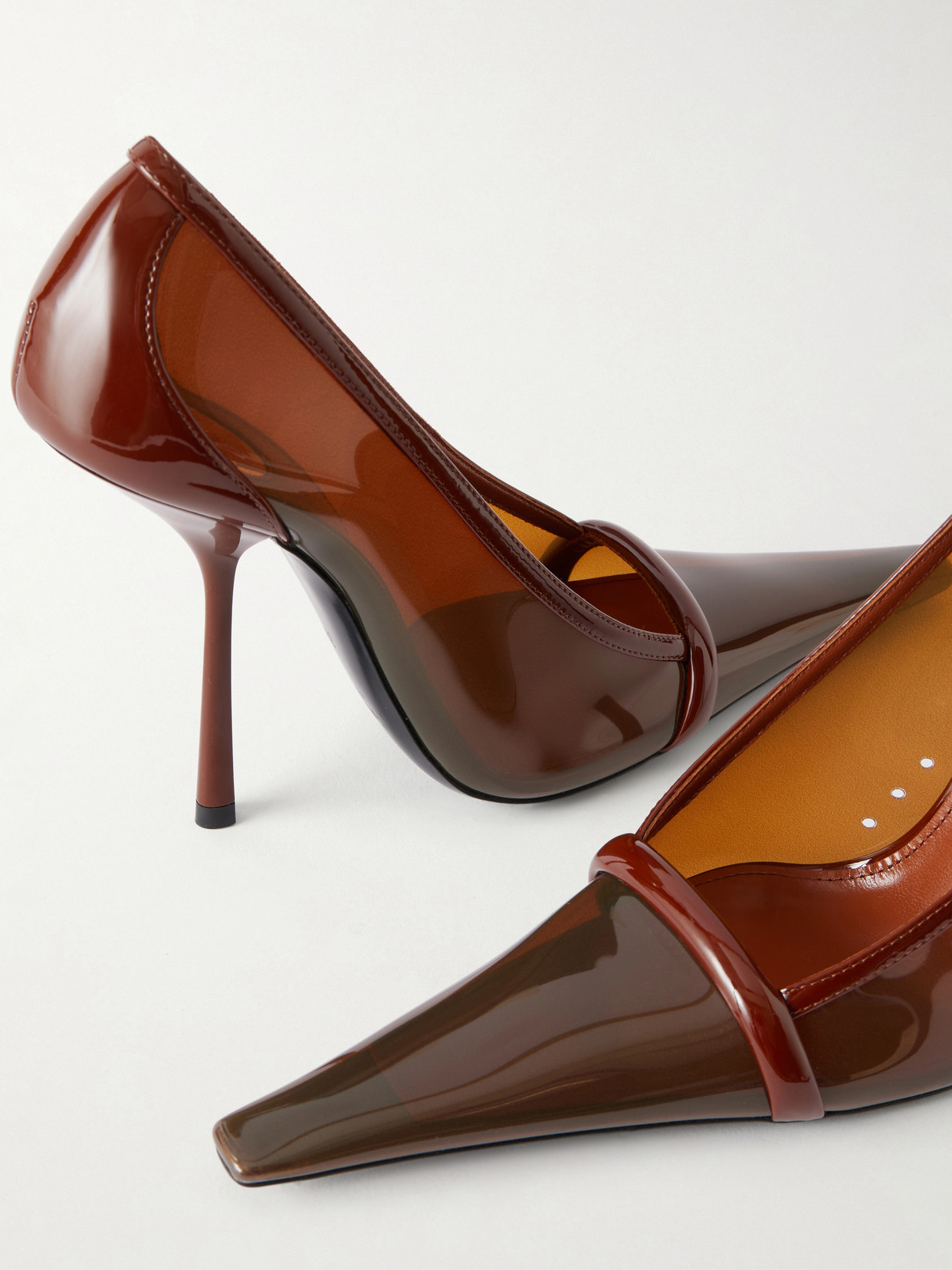 Brigitte Patent Leather-Trimmed Tpu Pumps