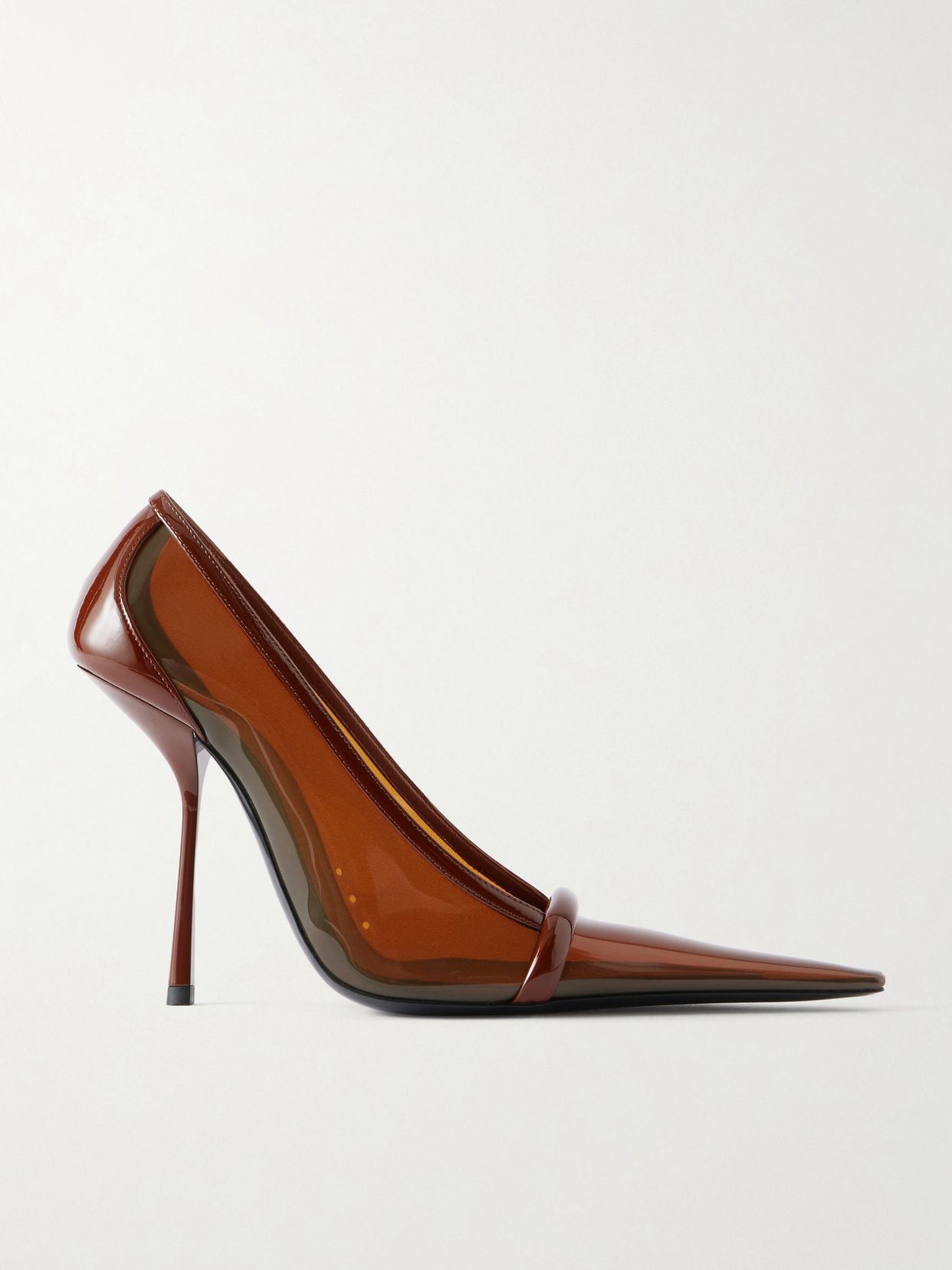 brigitte patent leather trimmed tpu pumps