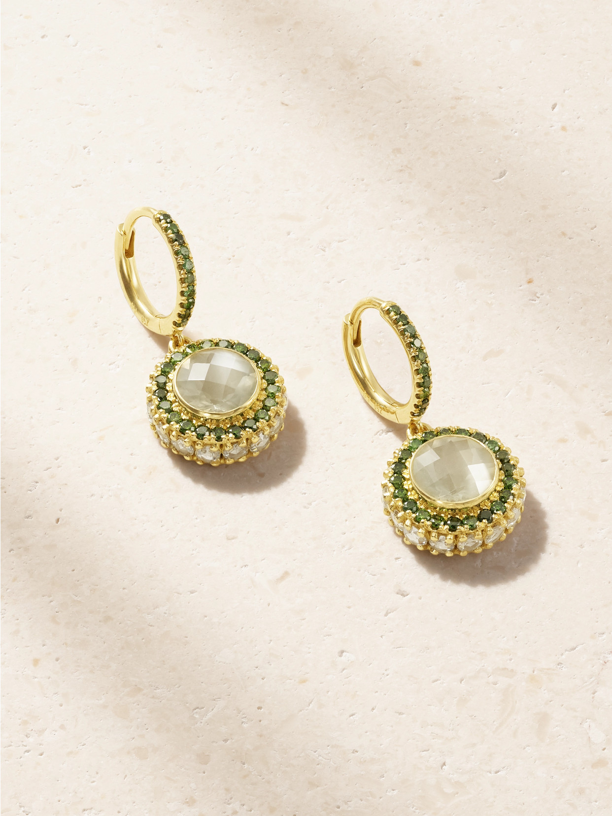 Ileana Makri 18-karat Gold, Diamond And Moonstone Earrings