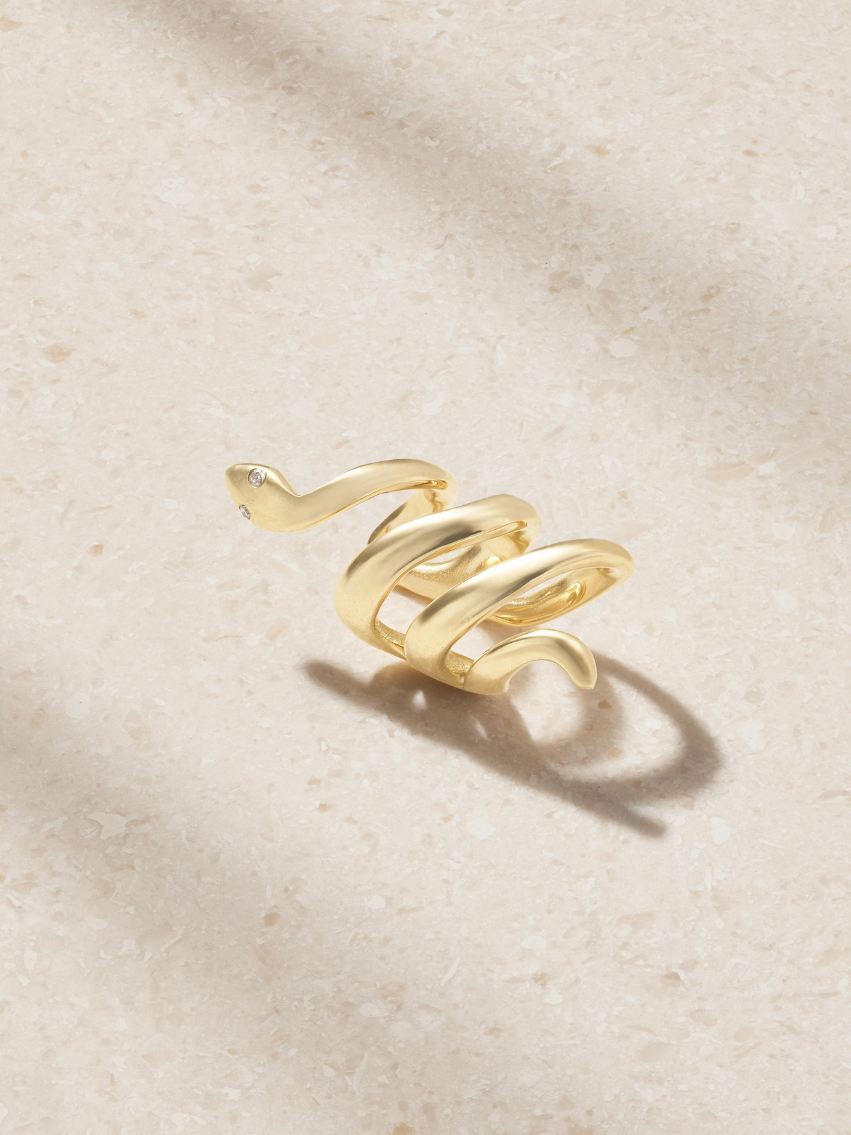 Ileana Makri Cobra 18-karat Gold Diamonds Ear Cuff