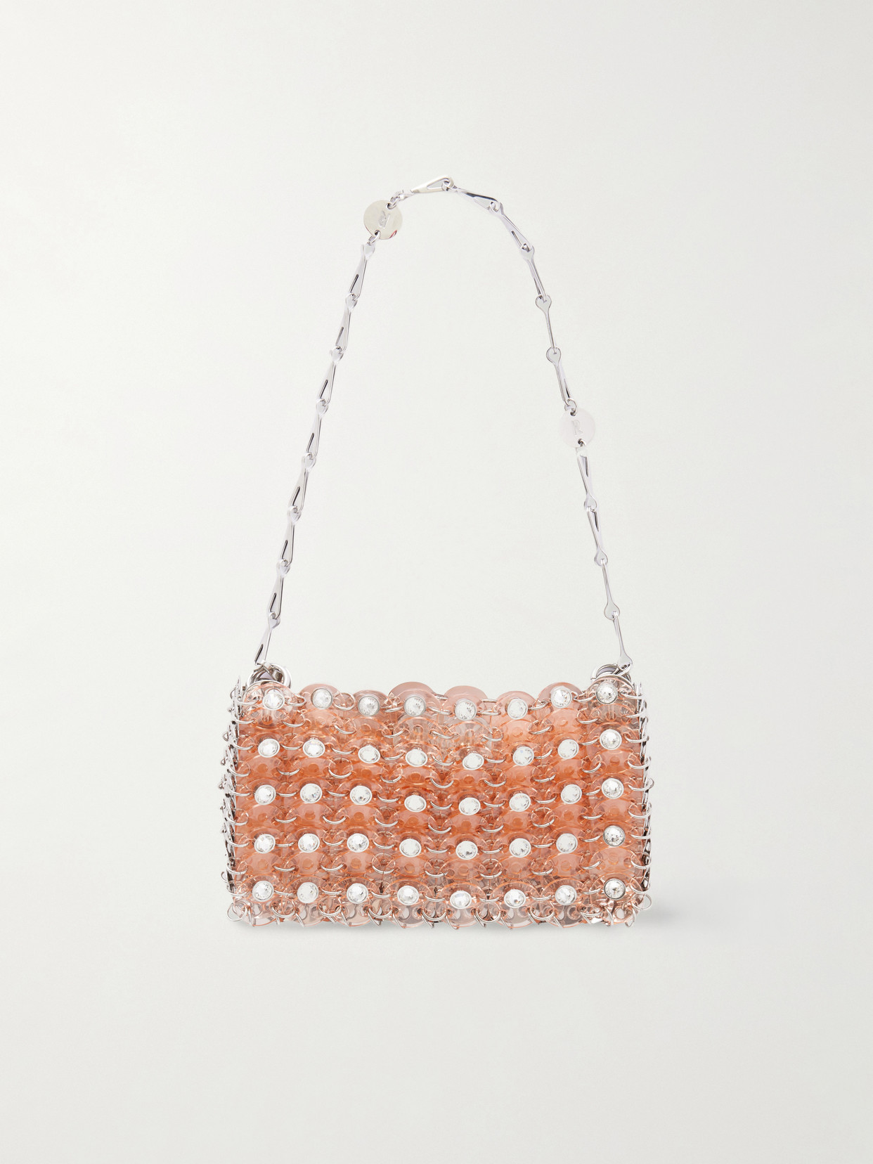 Rabanne 1969 Nano Chainmail Shoulder Bag In Pink